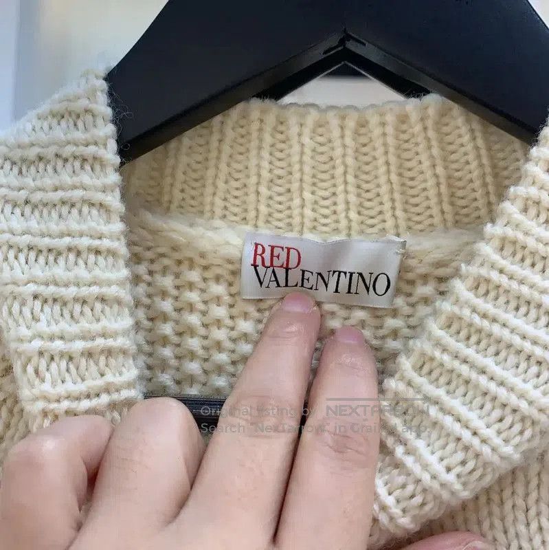 Valentino Valentino Women's Cream Wool Blend Sweater . Size M / US 6-8 / IT 42-44 - 2 Thumbnail