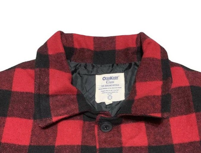 Oshkosh Vintage 90s Oshkosh Shadow Plaid Wool Flannel Shirt Jacket Size US L / EU 52-54 / 3 - 5 Thumbnail