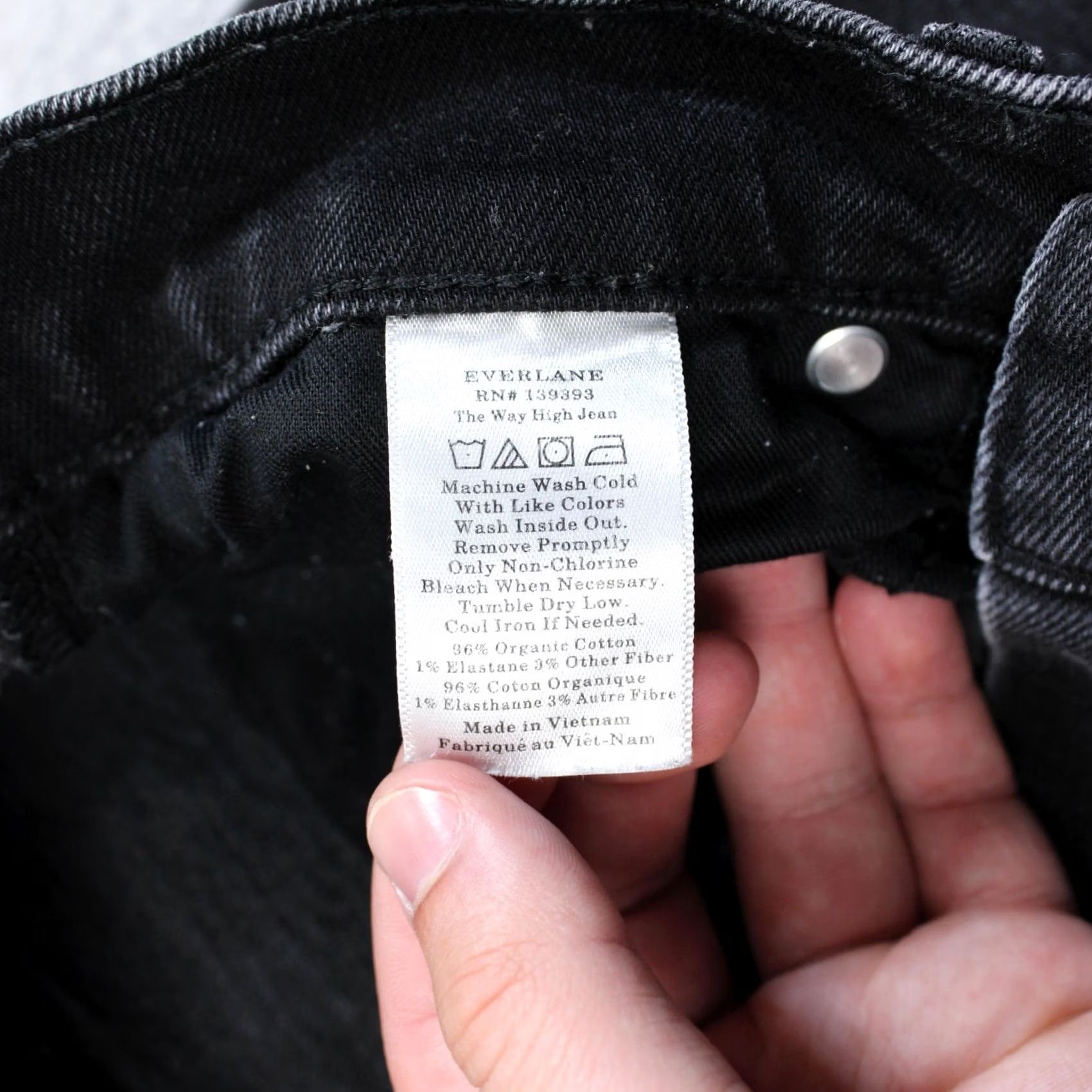 Everlane Everlane Jeans Women 27 Black The Way High Organic Cotton Raw Hem Ankle Cropped Size 27" / US 4 / IT 40 - 4 Thumbnail