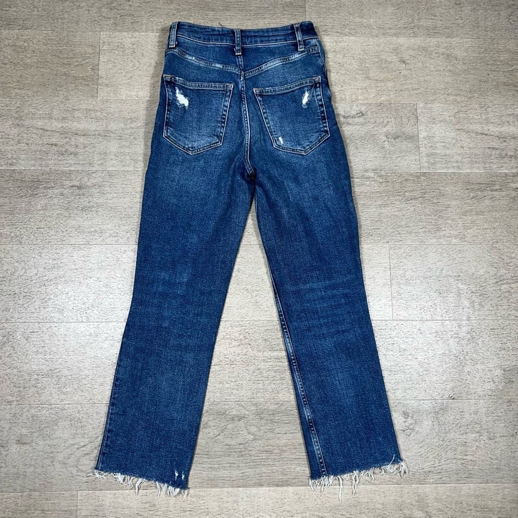 Free People We The Free High Rise Slim Straight Jeans, Intentional Distr Size 26" / US 2 / IT 38 - 10 Thumbnail