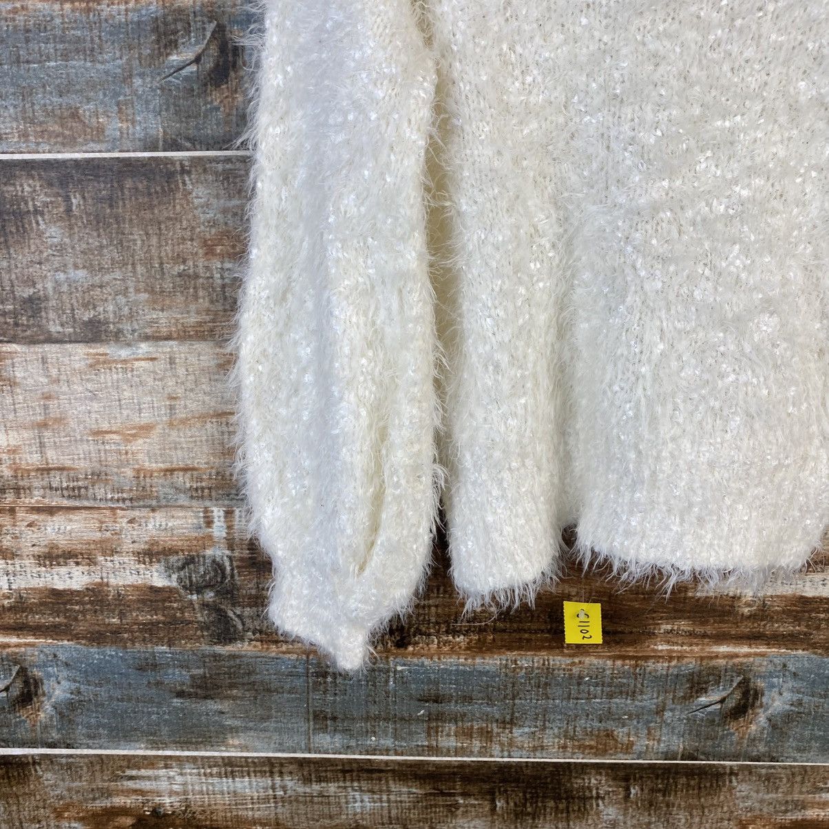 Homespun Knitwear DL Nice Claup White Mohair fur crochet Knitwear #C1102 Size S / US 4 / IT 40 - 16 Thumbnail