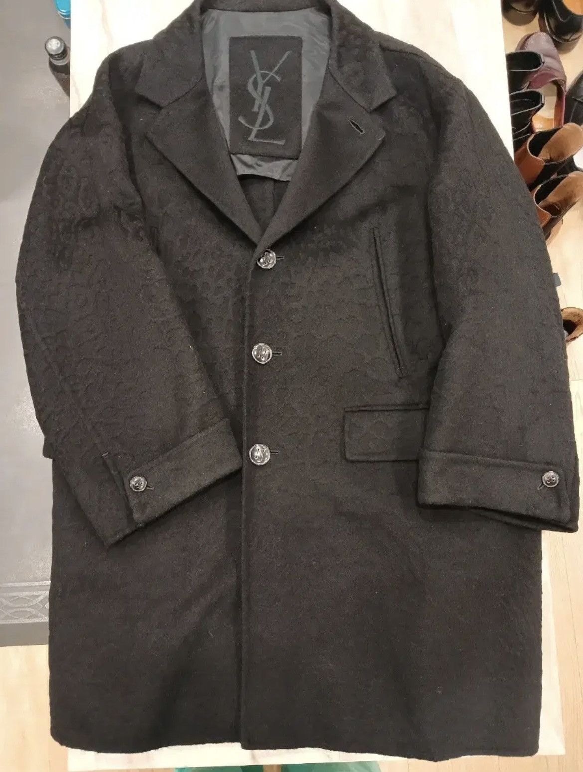 Yves Saint Laurent OVERSIZED COCOON SHAPED COAT BY STEFANO PILATI Size US L / EU 52-54 / 3 - 6 Thumbnail