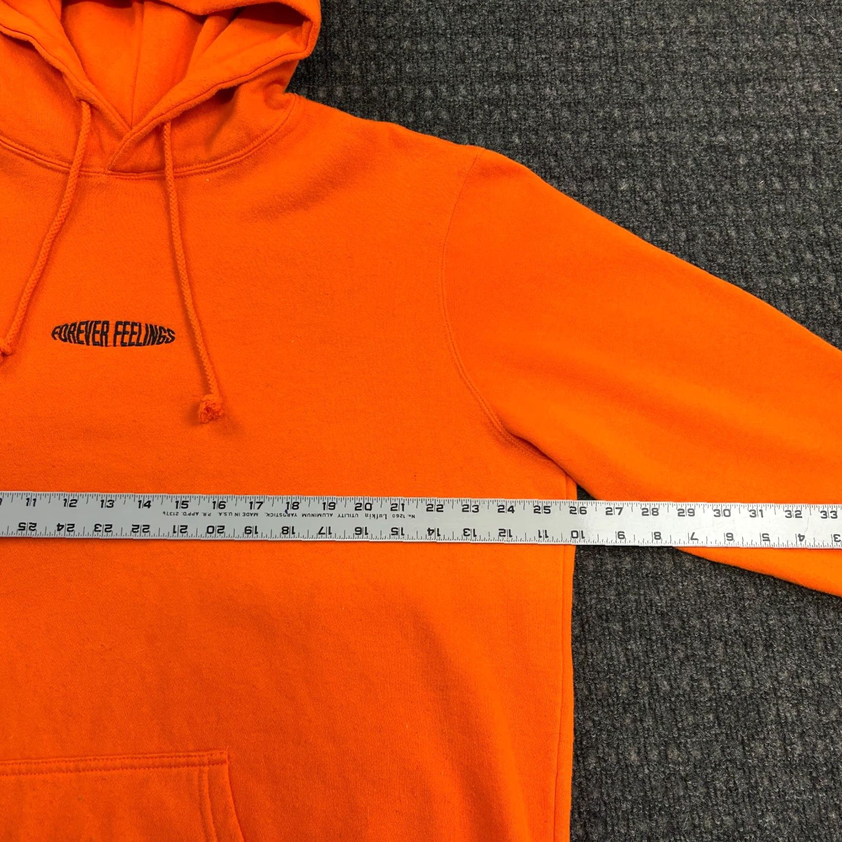 Pacsun Pacsun Hooded Pullover XL Orange Embroidered Forever Feelings Hoody Unisex Adults Size US XL / EU 56 / 4 - 7 Thumbnail