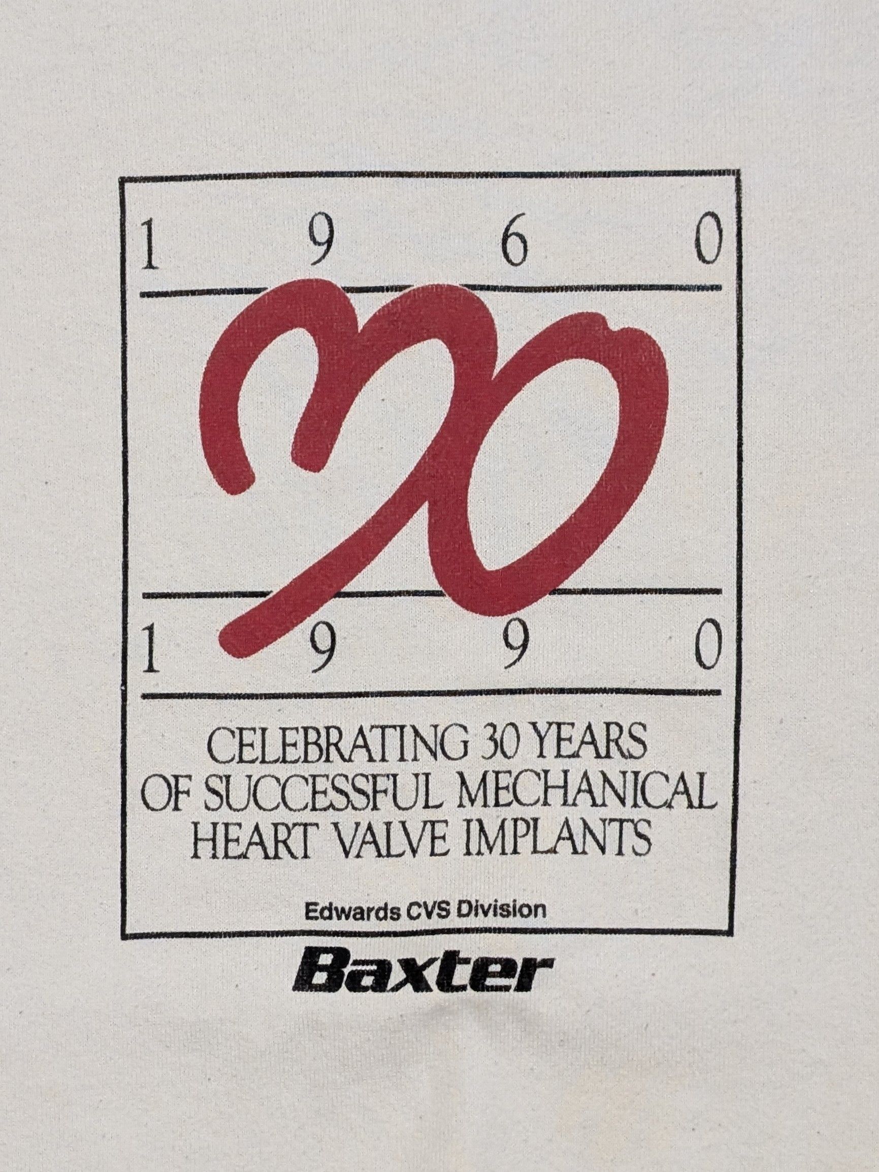 Jerzees Vintage Baxter Heart Valves 30 years crewneck sweatshirt - L Size US L / EU 52-54 / 3 - 2 Thumbnail