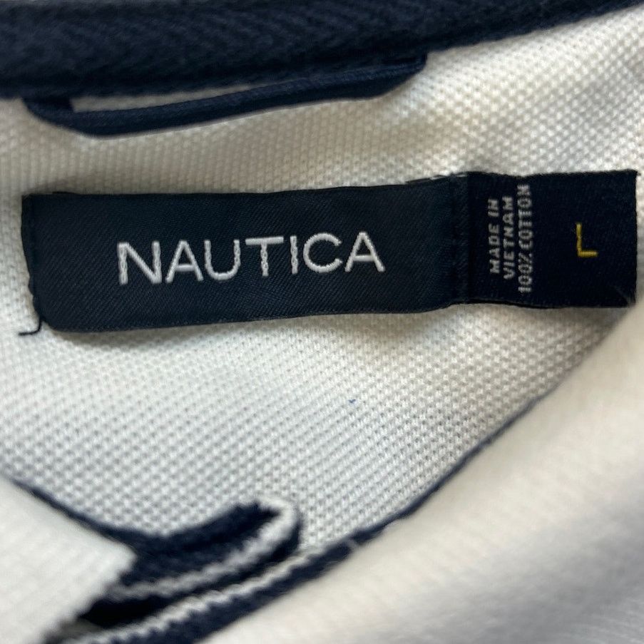 Nautica Nautica Mens Large Striped Short Sleeve Collared Polo Shirt Size US L / EU 52-54 / 3 - 4 Thumbnail