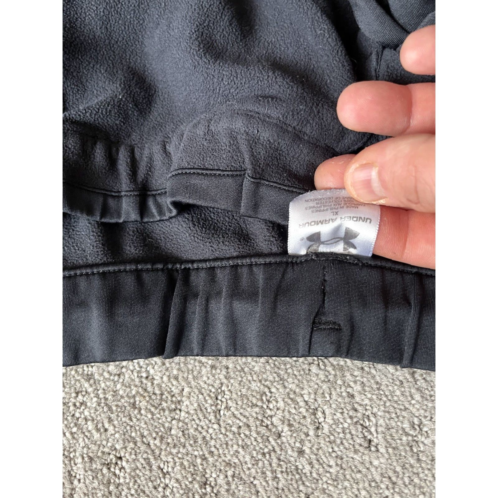 Under Armour Under Armour Loose Joggers Women's Black Sweatpants Drawstring Size XL Fleece Size 40" / US 18 - 5 Thumbnail