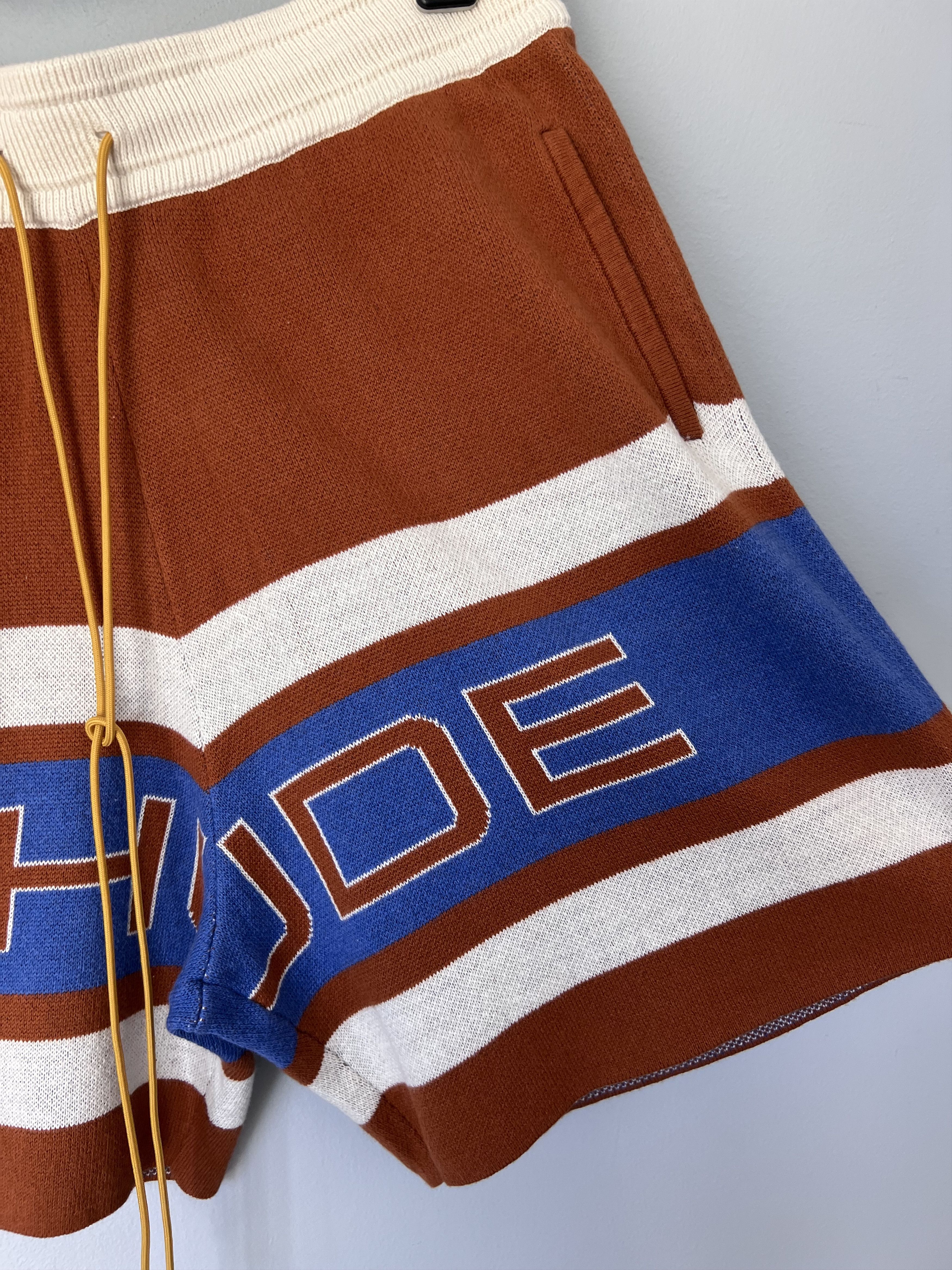 Rhude Rhude Pravil Racing Knit Shorts in Brick Red Size US 36 / EU 52 - 3 Thumbnail