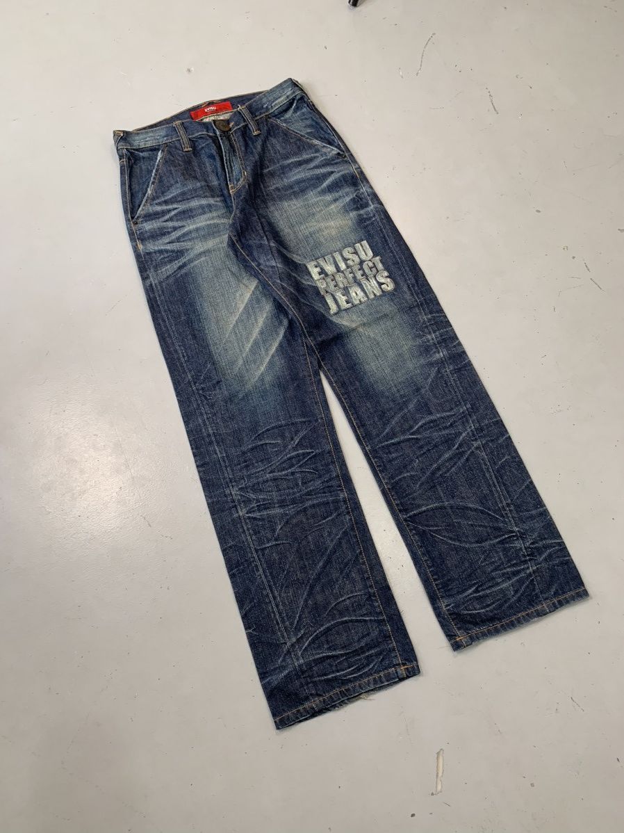 Japanese Brand Vintage Evisu inspired denim baggy fit Size US 30 / EU 46 - 2 Thumbnail