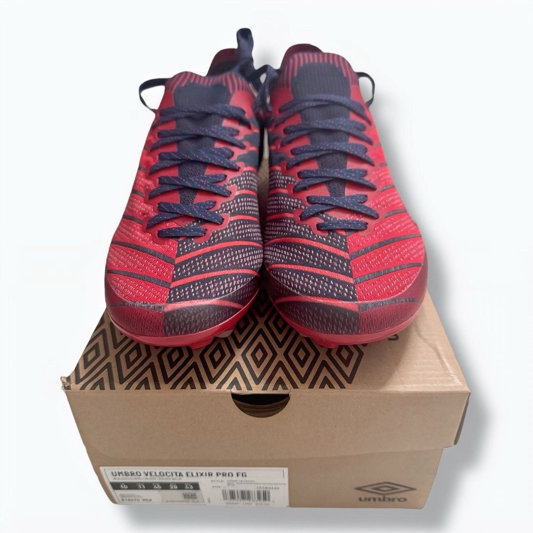Umbro Umbro Men's Velocita Elixir Pro FG Soccer Cleat, Red/White/B Size US 11 / EU 44 - 11 Thumbnail