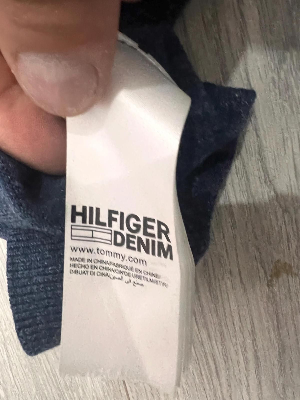 Designer Vintage Tommy Hilfiger Denim Navy Crewneck Sweatshirt Size ONE SIZE - 4 Thumbnail