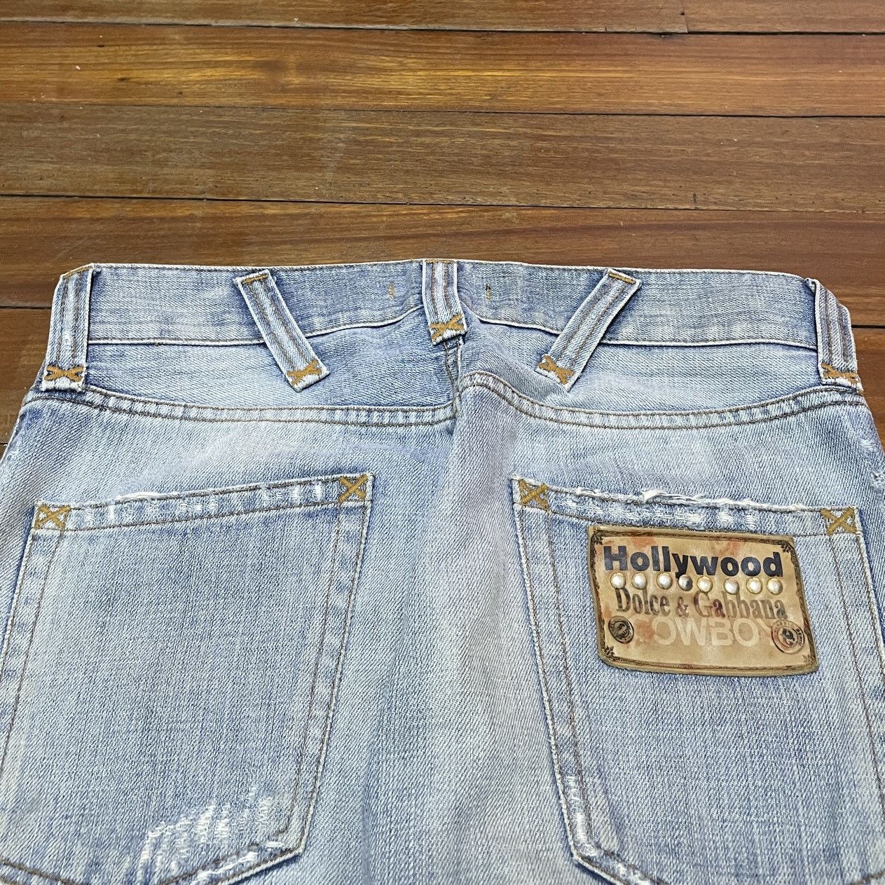 Dolce & Gabbana Rare Design Vintage Brand Dolce & Gabbana Cowboy Jeans 2000s Size US 31 - 4 Thumbnail