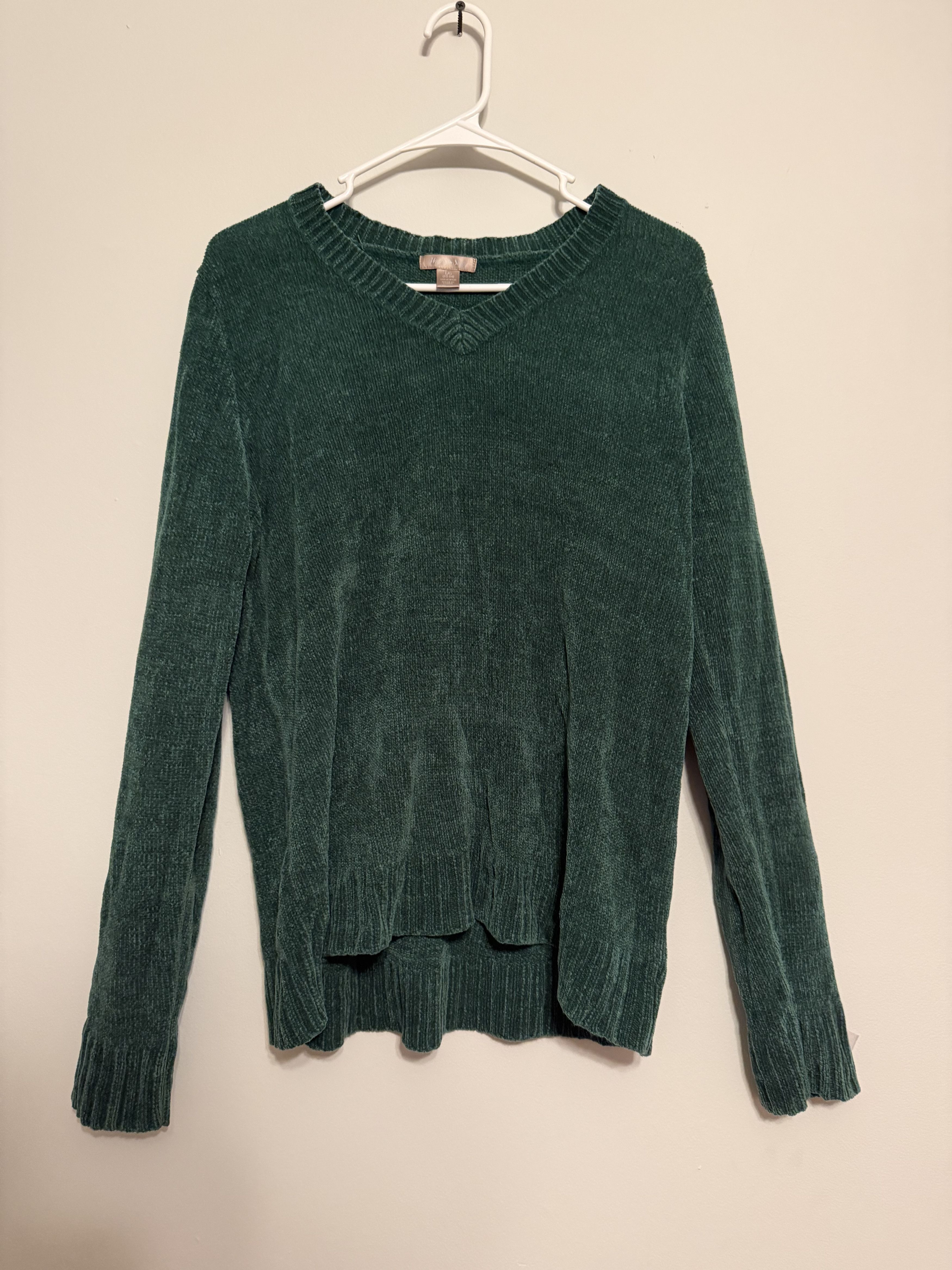 Other Cozy Forest Green Chenille Sweater – Women's Size L Size L / US 10 / IT 46 - 1 Thumbnail