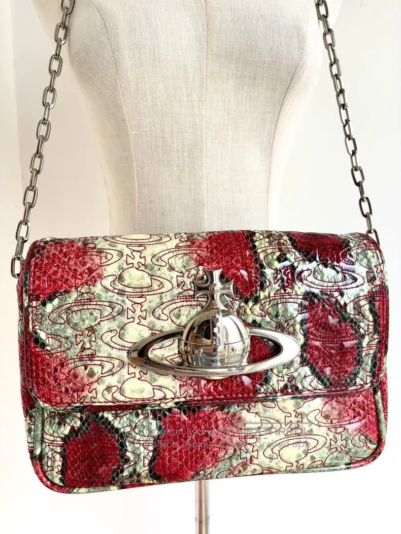 Vivienne Westwood Vivienne Westwood size os Vintage Saturn all-print red snak Size ONE SIZE - 1 Thumbnail