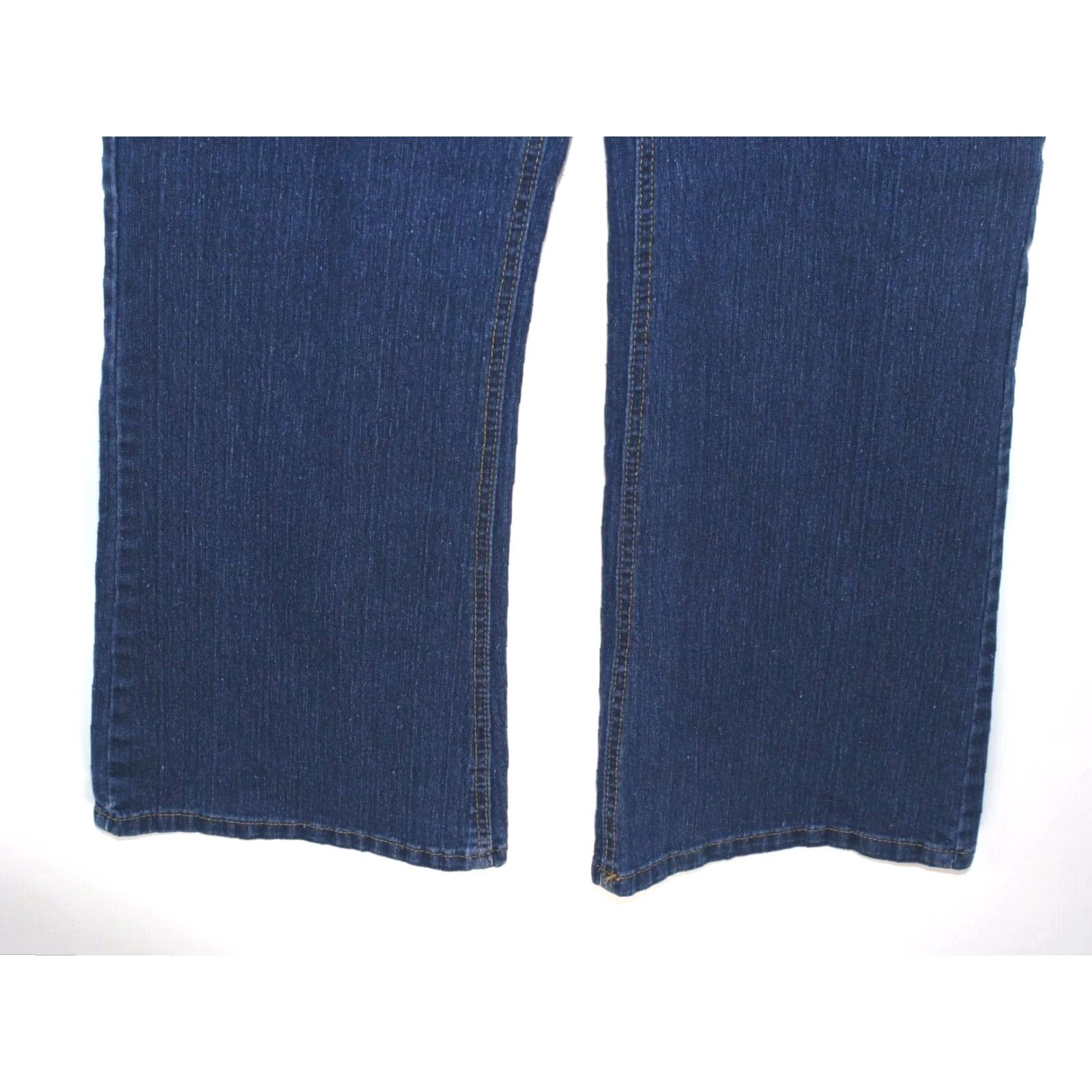 Denime VINTAGE OUT Stretch Dark Wash Denim Jeans Women's 34 30 Size 16 Blue 5-Pocket Design Flip Pockets Bootcut Stretch Denim Jeans Women - USA Theme Size 38" / US 16 / IT 52 - 3 Thumbnail