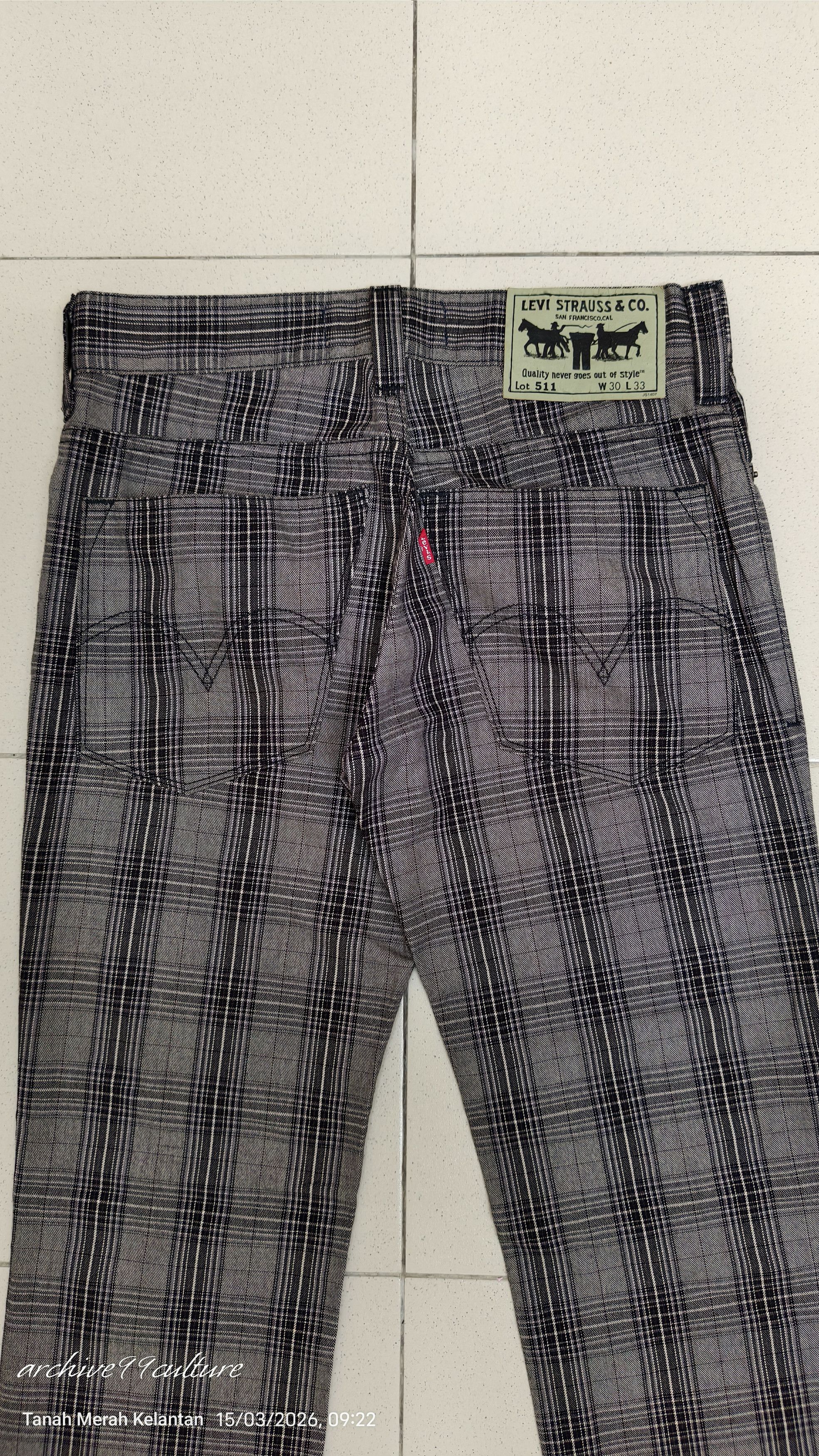 Levi's Levi’s Japan 511 Slim Plaid Tartan Checkered Trousers Size US 30 / EU 46 - 12 Thumbnail