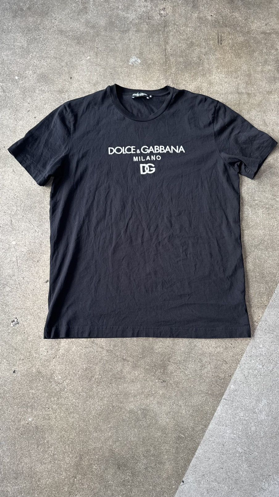 Cotton T-shirt with DG embroidery