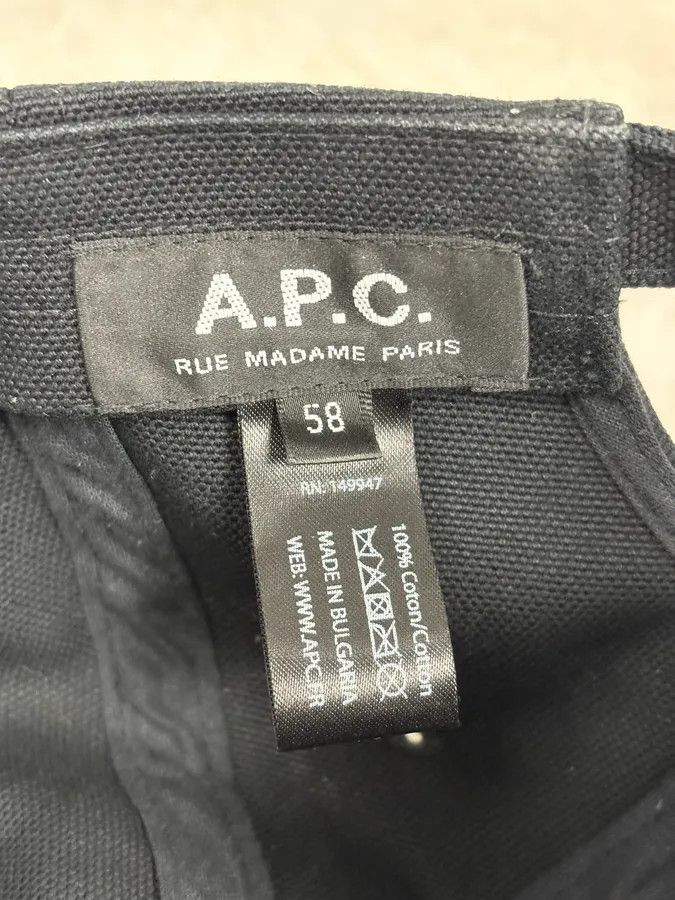 A.P.C. A.P.C. Black Minimalist Baseball Cap Size ONE SIZE - 7 Thumbnail