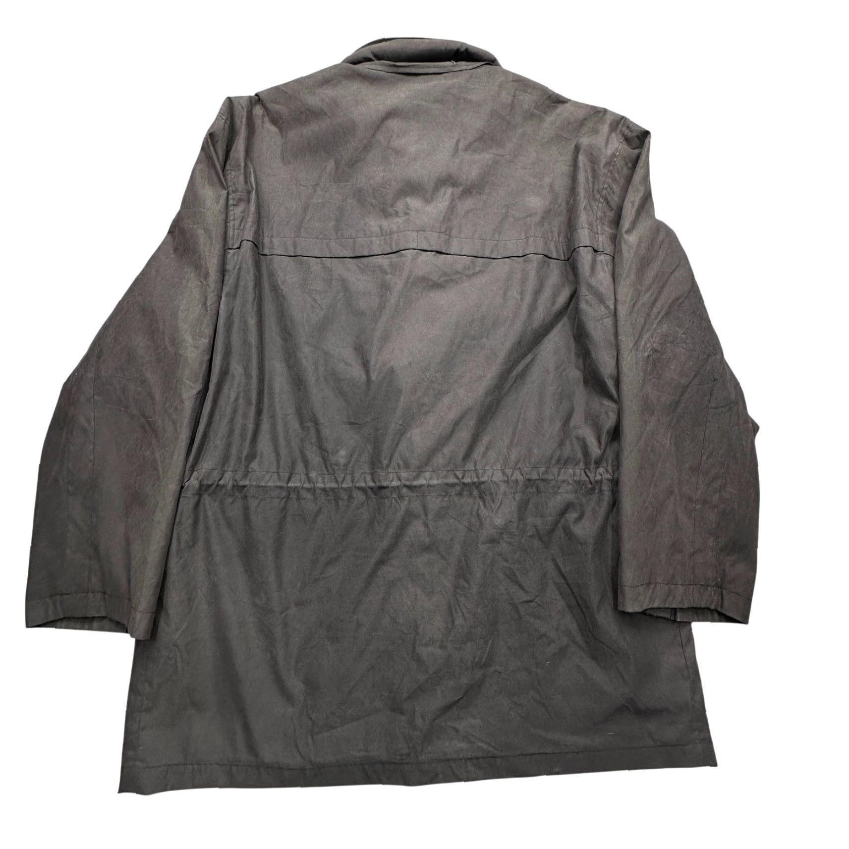 Vintage Sanyo New York Trench Coat Overcoat Coat Mens Large Poly Nylon Blend Hooded Gray Mens Size US L / EU 52-54 / 3 - 2 Thumbnail