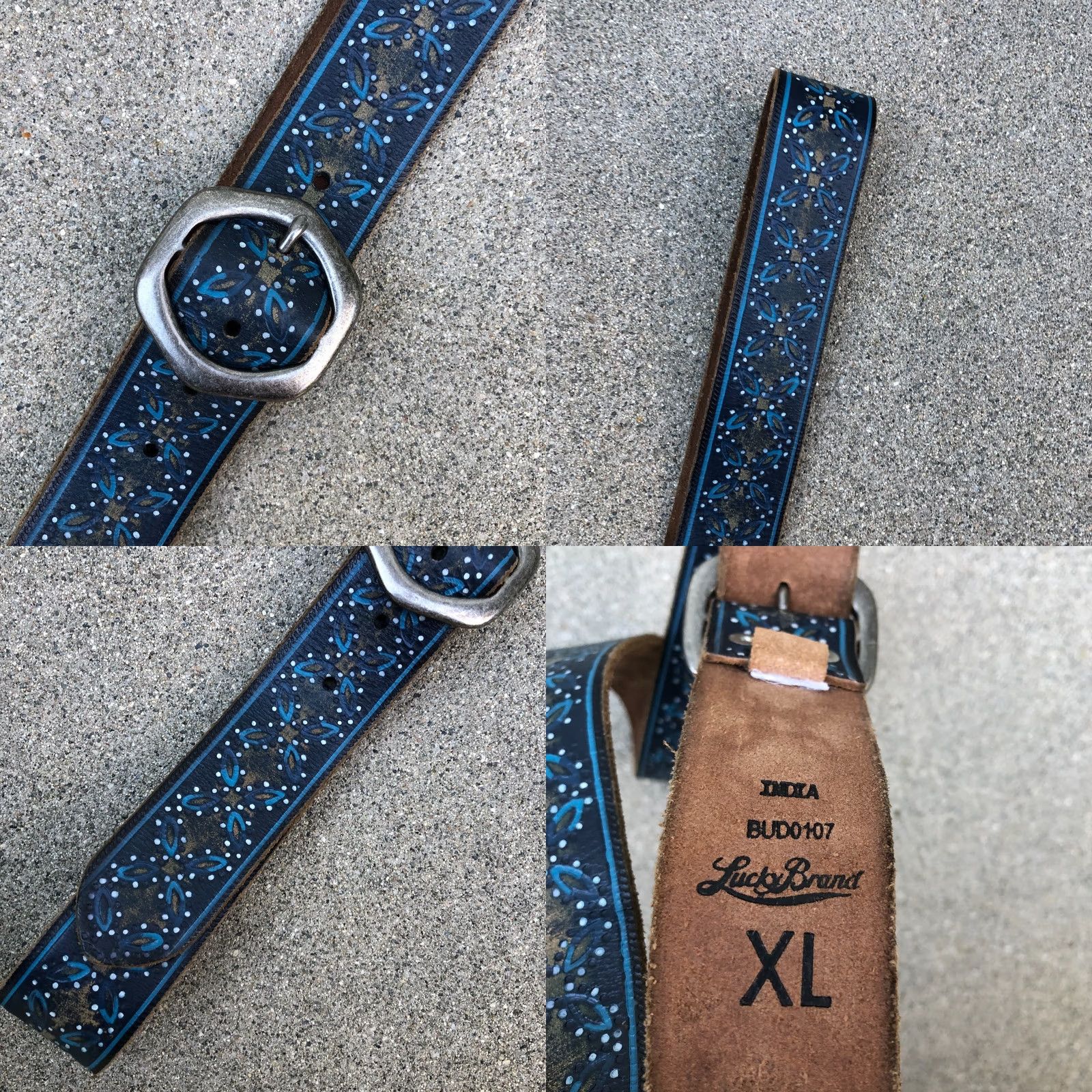 Lucky Brand LUCKY BRAND Belt Women's XL Blue Leather Waist Length: 45" Size ONE SIZE - 8 Thumbnail