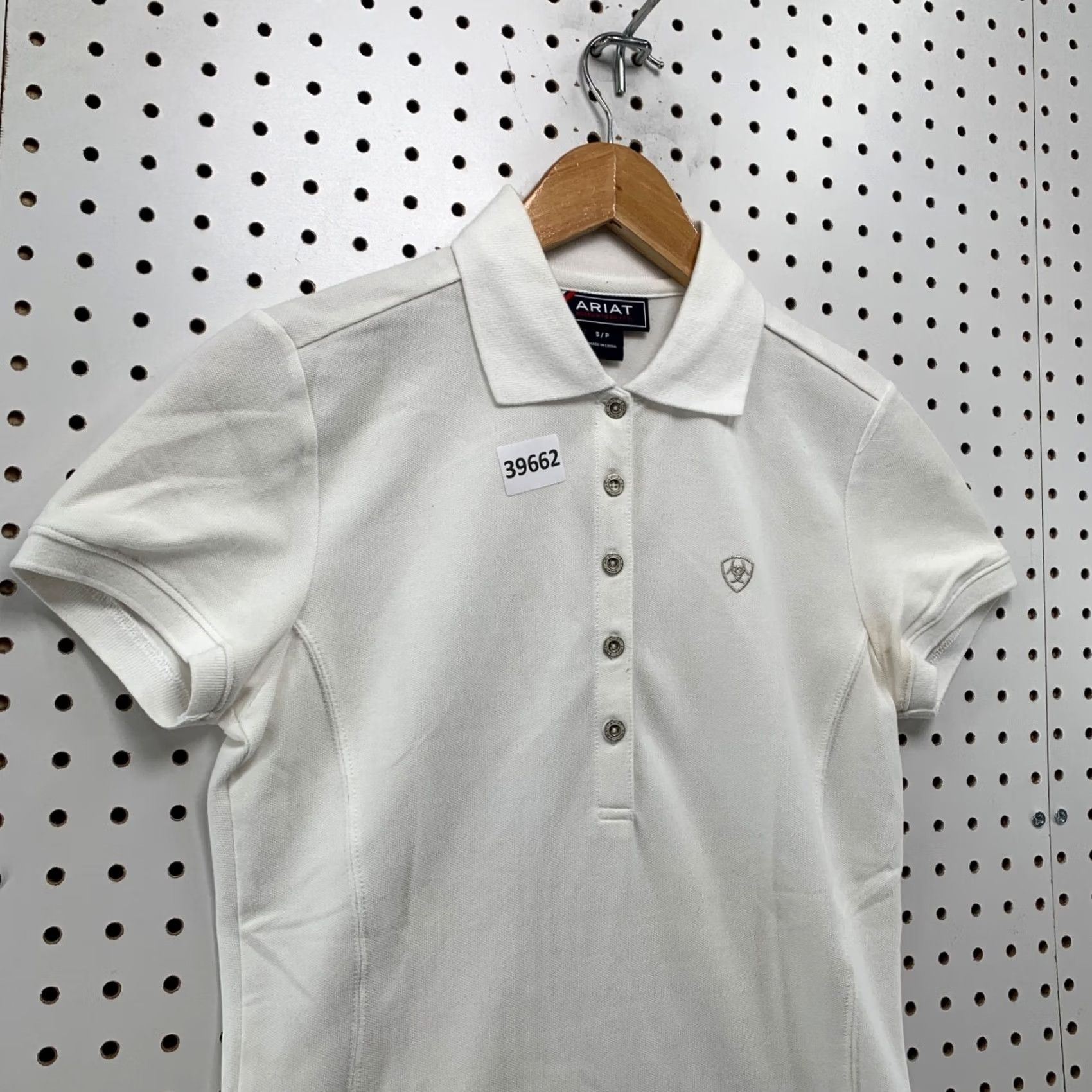 Ariat Ariat Collared Polo Shirt Womens Small White Short Sleeve 15x25.5 Size S / US 4 / IT 40 - 7 Thumbnail