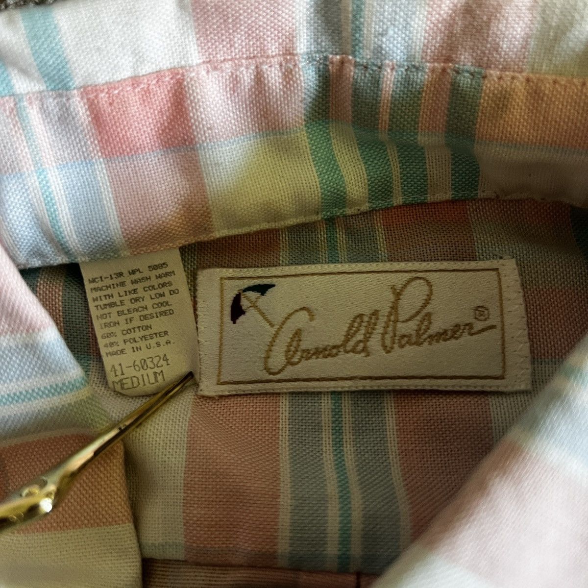 Other Vintage 70s Arnold Palmer Plaid Cotton Blend Button Up Size US M / EU 48-50 / 2 - 4 Thumbnail
