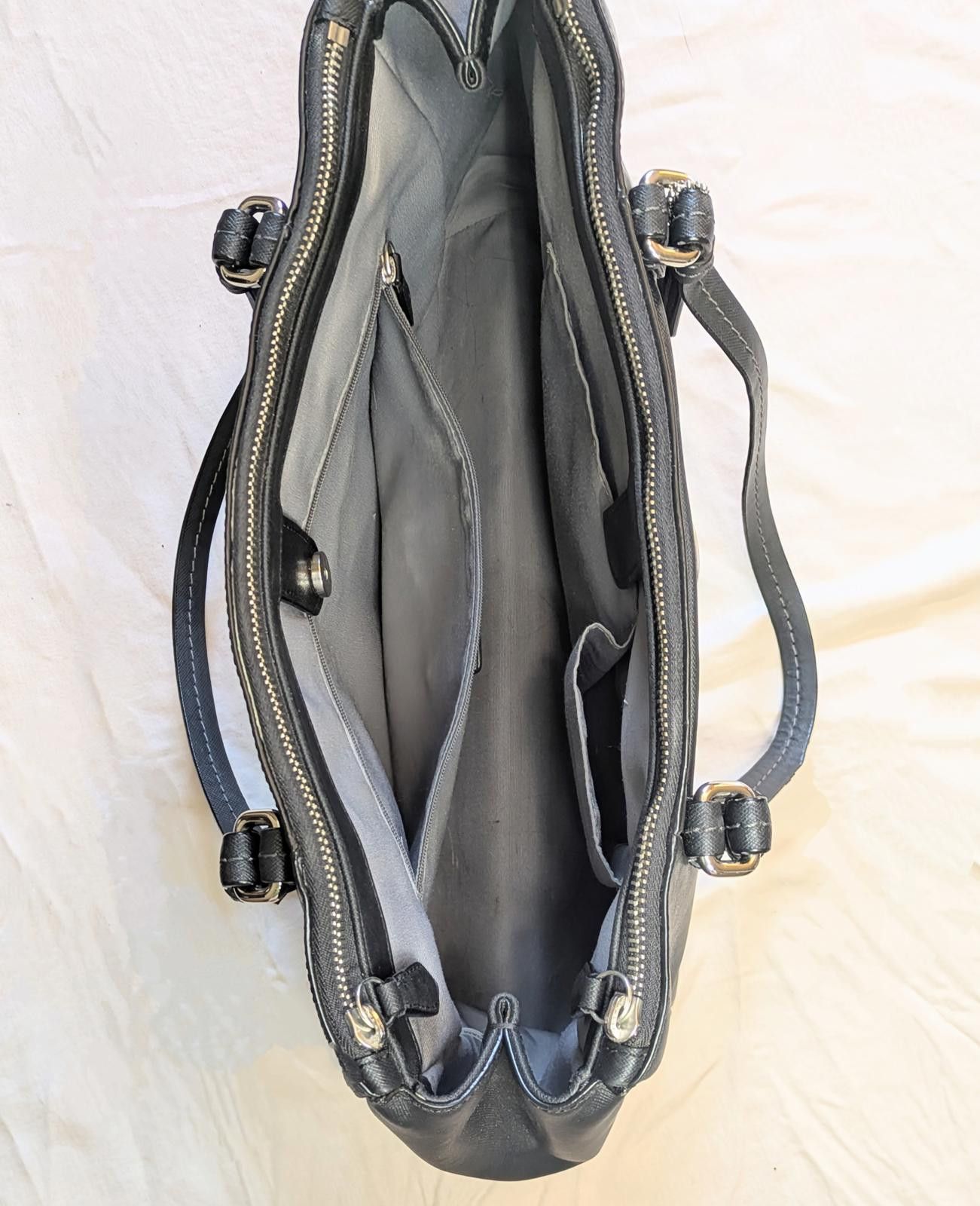 Coach Coach Peyton Jordan Satchel Bag Black Saffiano Leather Size ONE SIZE - 4 Thumbnail