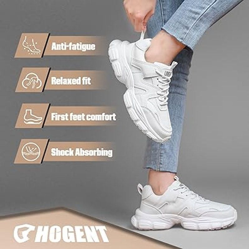 Other Umburlly Women's Size 11 White Steel Toe Non-Slip Sneakers Size US 11 / IT 41 - 6 Thumbnail