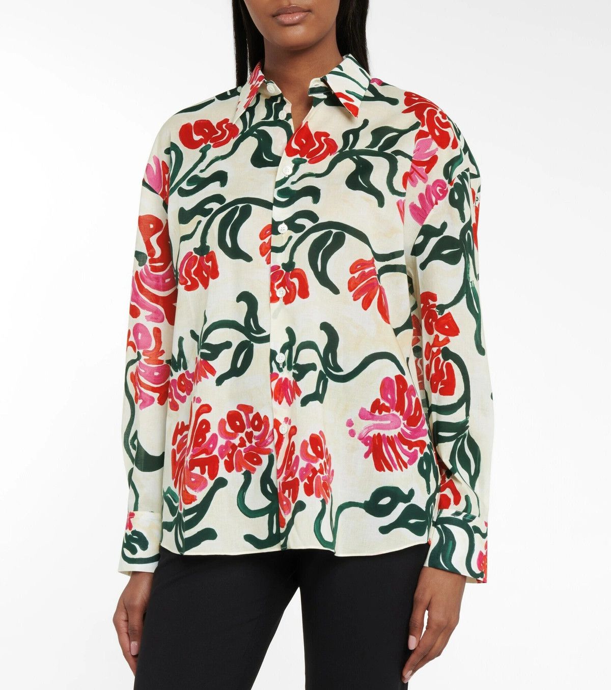 Marni o1y1125 Floral Shirt in Multicolor Size XS / US 0-2 / IT 36-38 - 3 Thumbnail