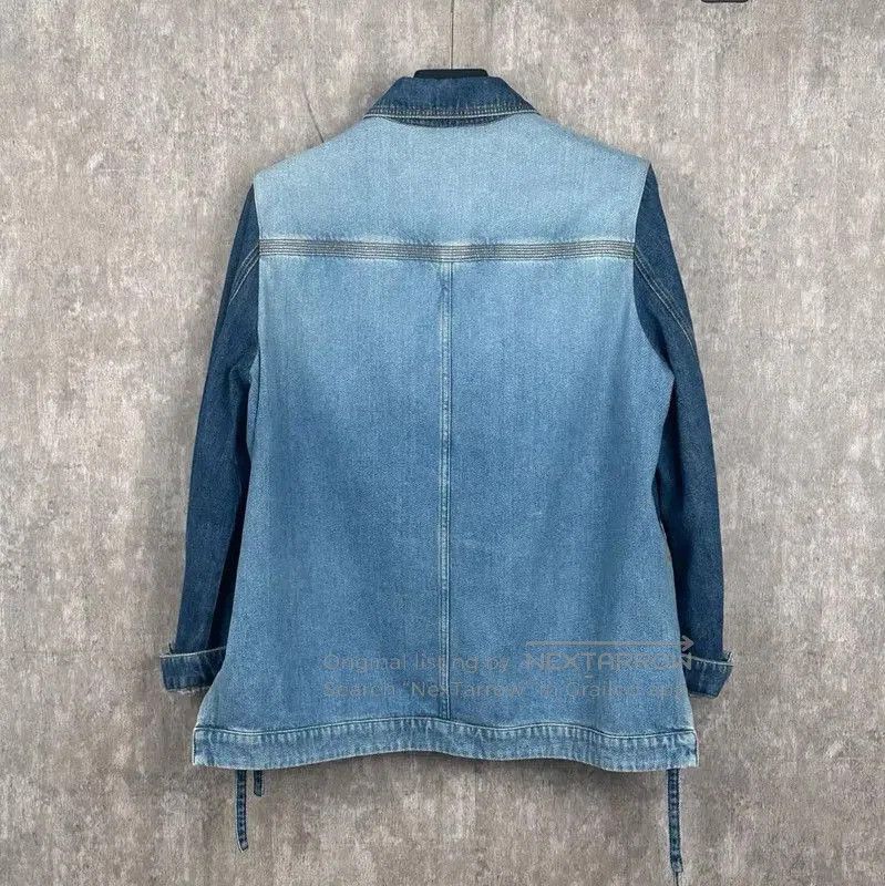 Loewe LOEWE Denim Women's Cardigan with Leather Pocket . Size M / US 6-8 / IT 42-44 - 2 Thumbnail