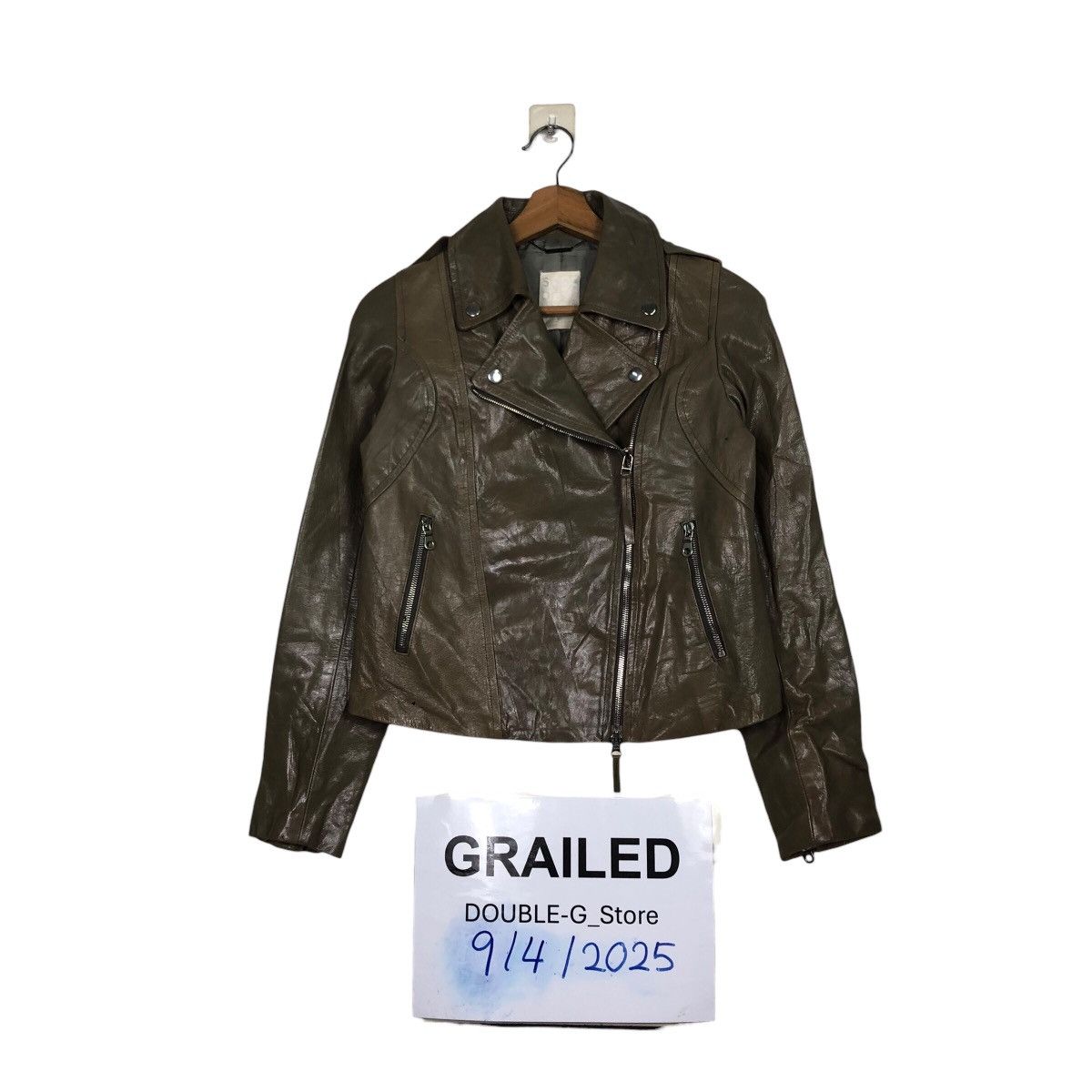Japanese Brand Leather Jacket Double Collar Support Surface 14th Addiction Size M / US 6-8 / IT 42-44 - 1 Thumbnail
