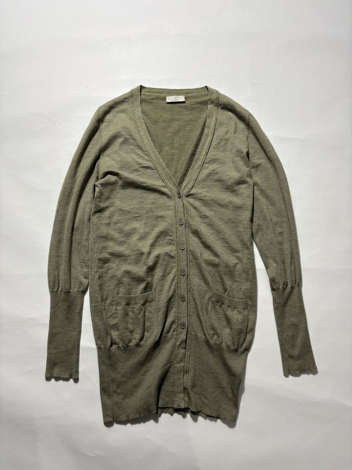 Brunello Cucinelli BRUNELLO CUCINELLI CASHMERE V NECK DECORATED BEADS CARDIGAN Size M / US 6-8 / IT 42-44 - 1 Thumbnail