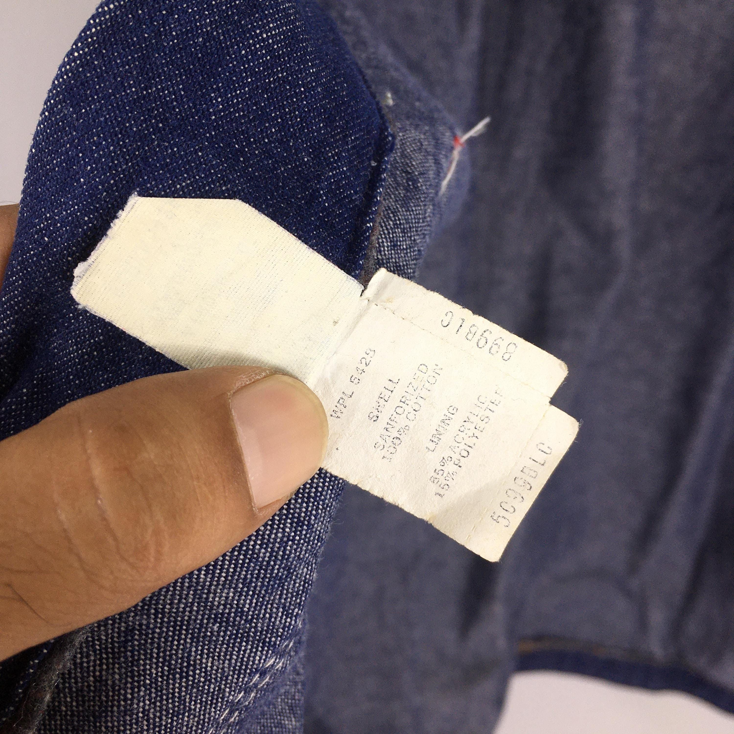 Wrangler 1970s Wrangler Sanforize Blue Chore Denim Jacket XLarge Size US XL / EU 56 / 4 - 7 Thumbnail