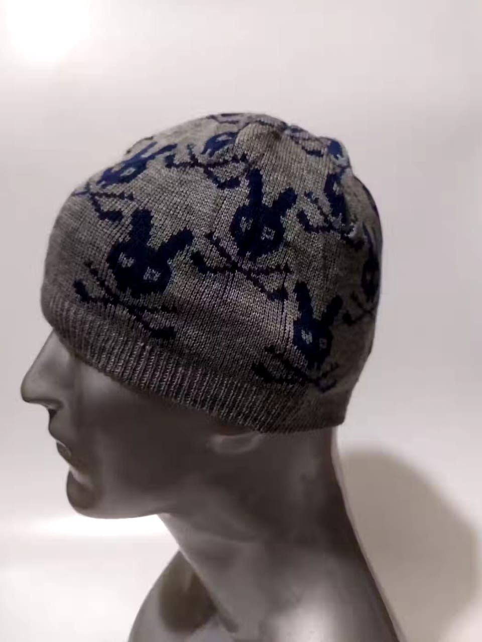 image of Unknown Skull Crossbones Fullprint Beanie Punk Hats in Mix, Men's