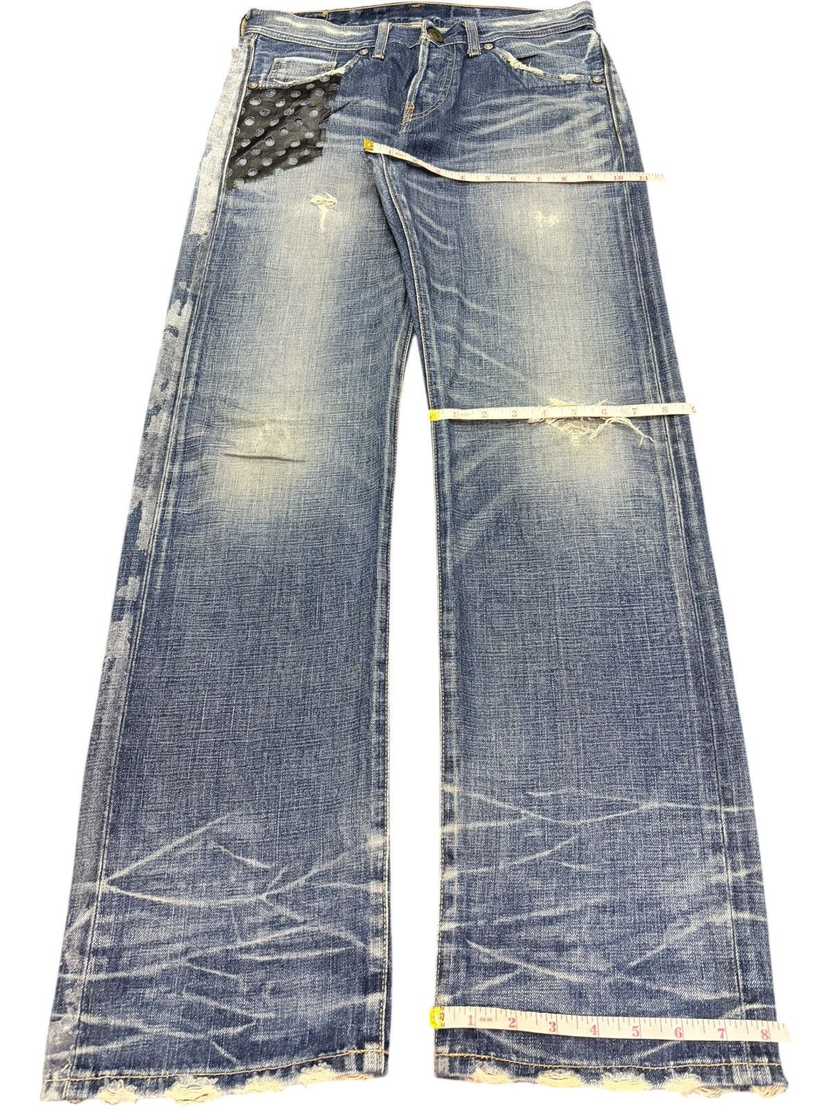 Levi's Vintage 90s Levis 705 Selvedge Distress Loose Jeans Size US 30 / EU 46 - 8 Thumbnail