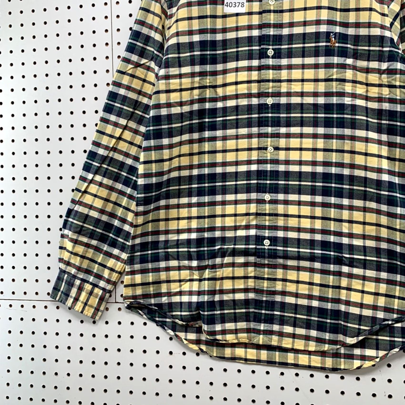 Ralph Lauren Ralph Lauren Button Down Shirt Mens Medium Green Yellow Plaid Long Sleeve 21x30 Shirt Mens Size US M / EU 48-50 / 2 - 5 Thumbnail