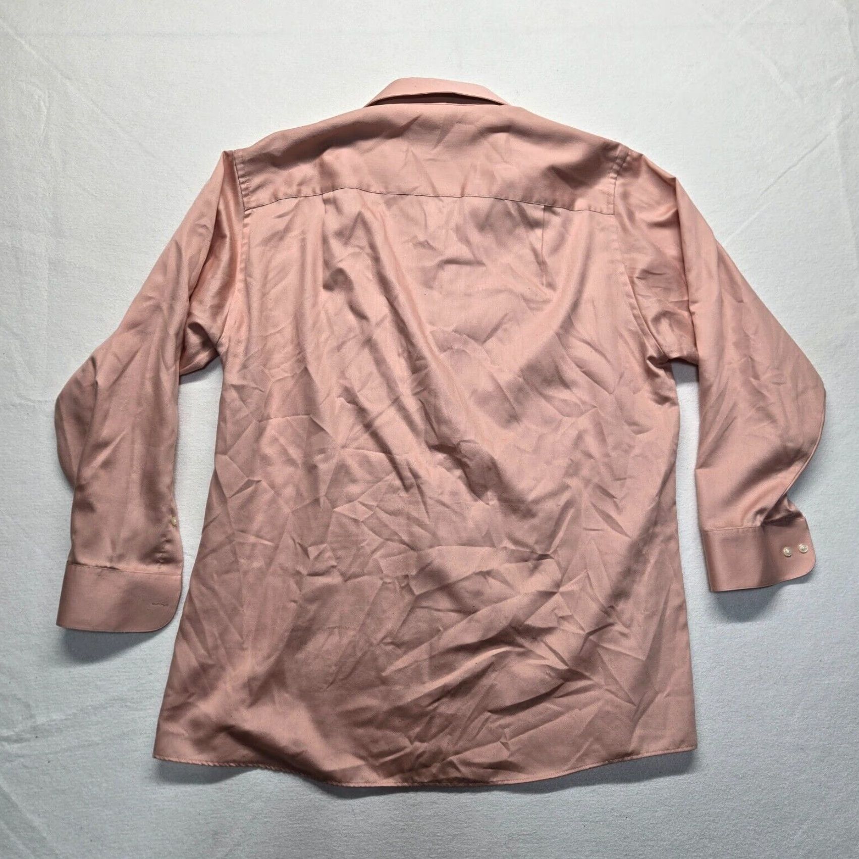 Geoffrey Beene Geoffrey Beene Sateen Button Up Shirt Long Sleeve Men's L Large 16-34/35 Pink Cotton Polyester Dress Shirt Shirt Mens Large Pink 90s? Size 42R - 6 Thumbnail