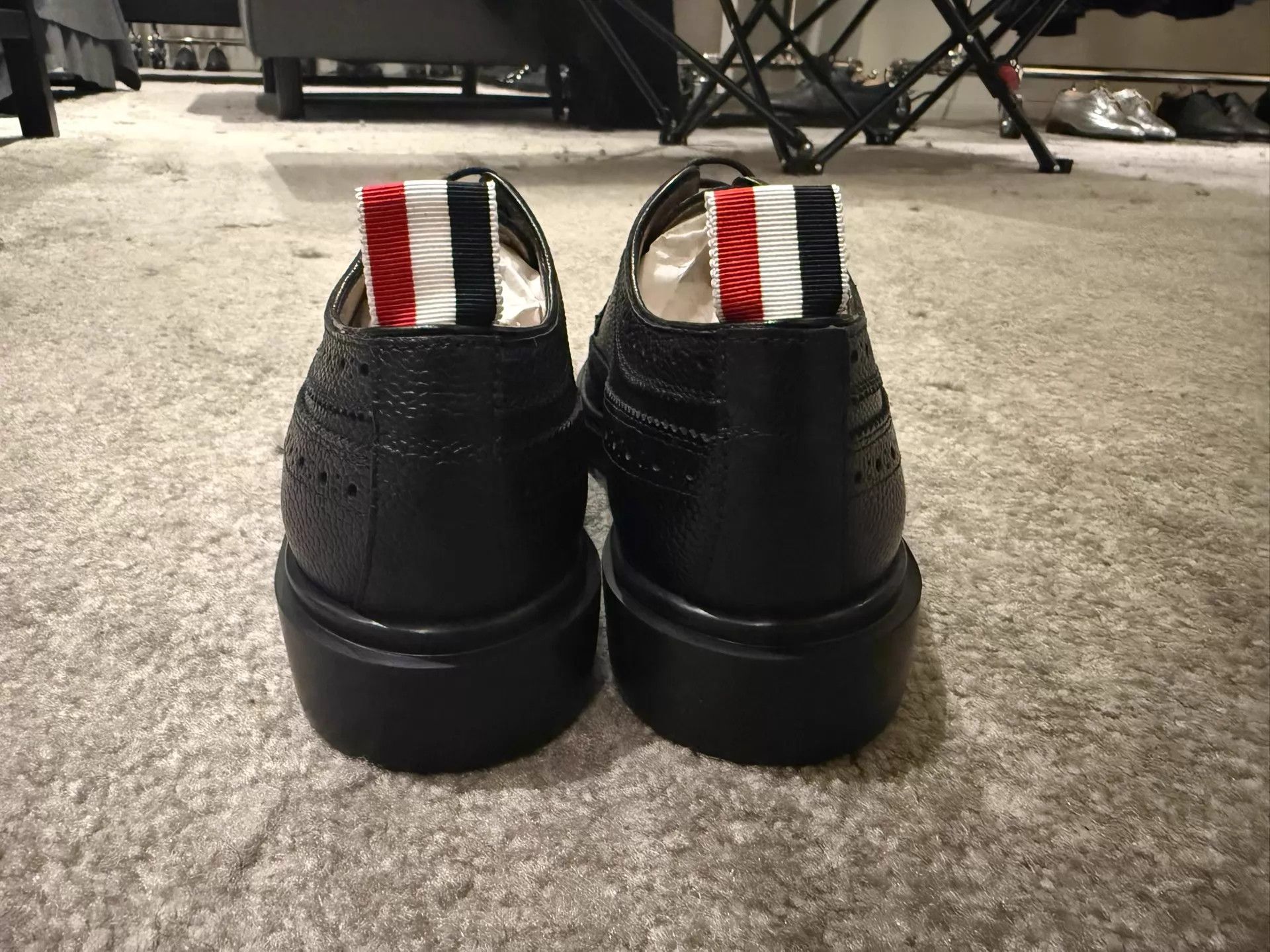 Thom Browne Thom Browne Women's Black Brogue Leather Oxfords 38 Size US 7.5 / IT 37.5 - 3 Thumbnail