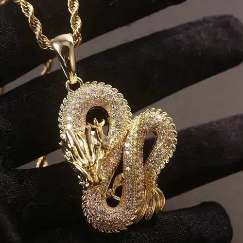 High Sport Dragon Pendant Necklace Size ONE SIZE - 2 Thumbnail