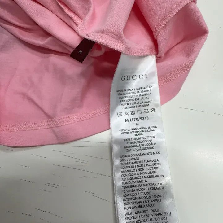 Gucci Gucci SS24 Logo Print Pink T-Shirt-2507 Size M / US 6-8 / IT 42-44 - 4 Thumbnail