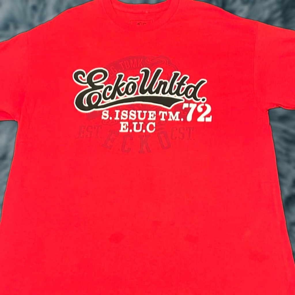 Ecko Unltd. VINTAGE Ecko Unltd Classic Logo Shirt Mens XL Red 90s Hip Hop Grunge Skater Punk Logo T-Shirt Size US XL / EU 56 / 4 - 1 Thumbnail