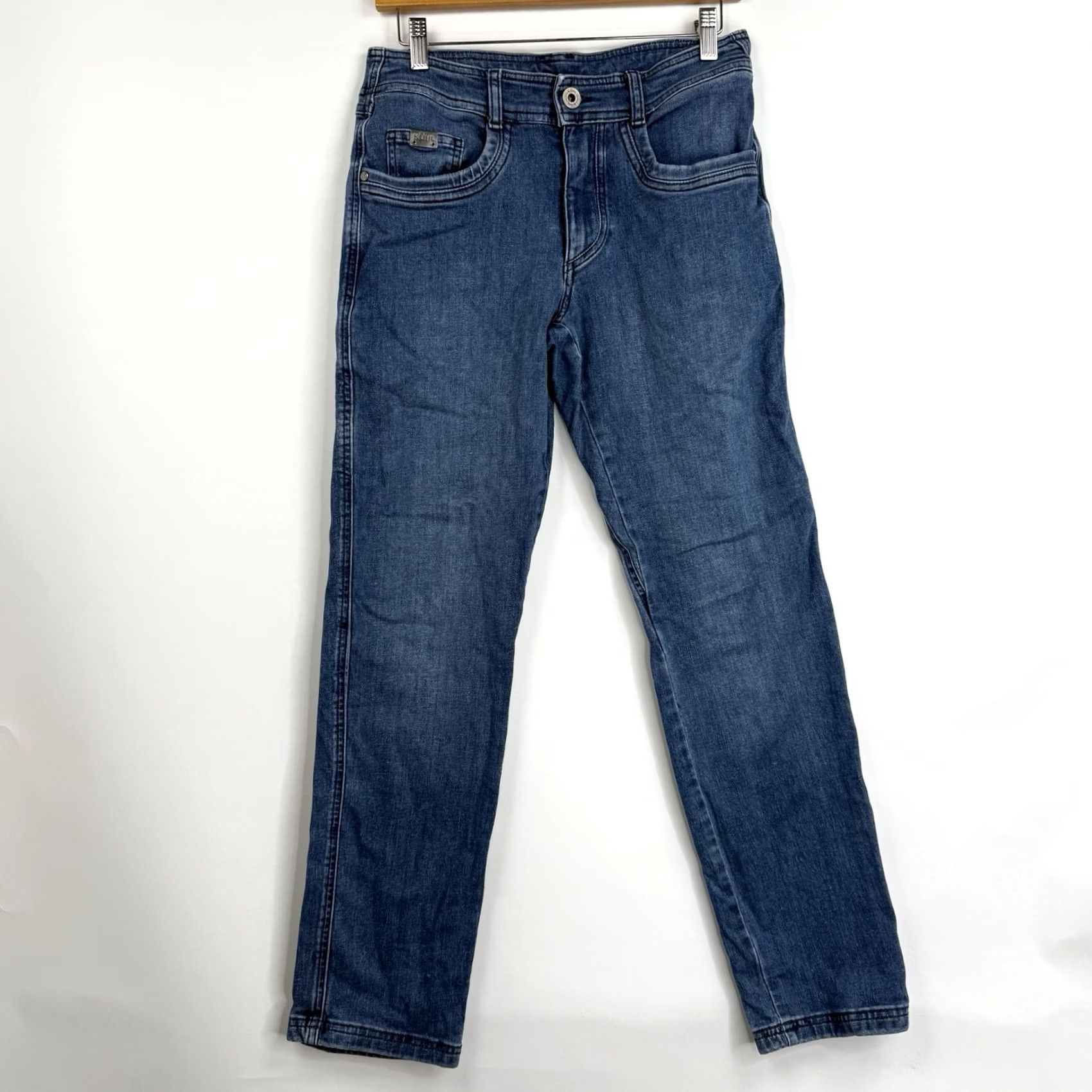 Denime Kuhl Klassic Jeans Mens 30x30 Blue Denim Stretch Hiking Casual Regular Straight 5-Pocket Zipper Fly Mid Rise Jeans Size US 30 / EU 46 - 2 Thumbnail