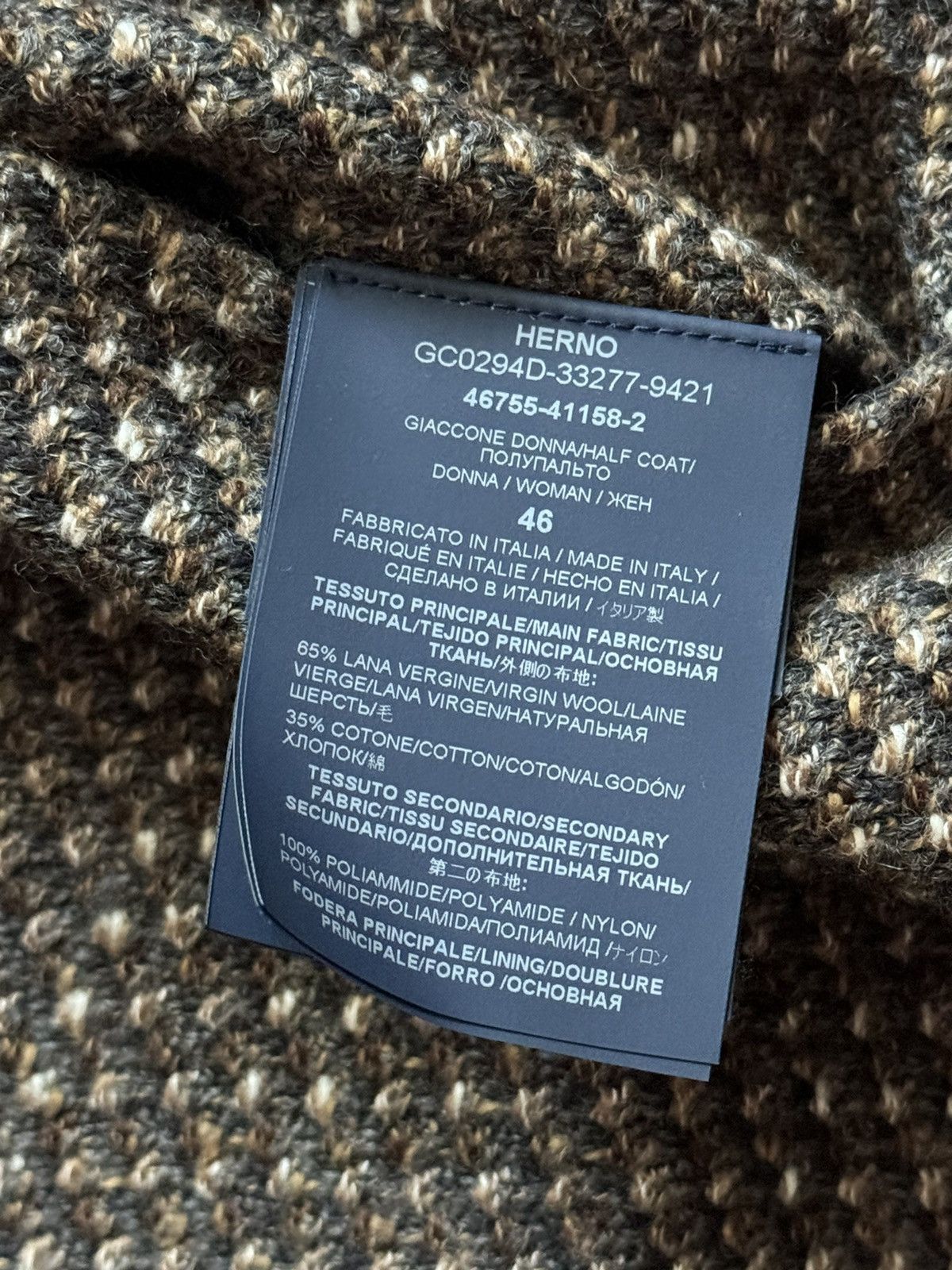 Designer × Herno Herno 46 WMNS GIACCONE HALF COAT long jacket Size L / US 10 / IT 46 - 14 Thumbnail