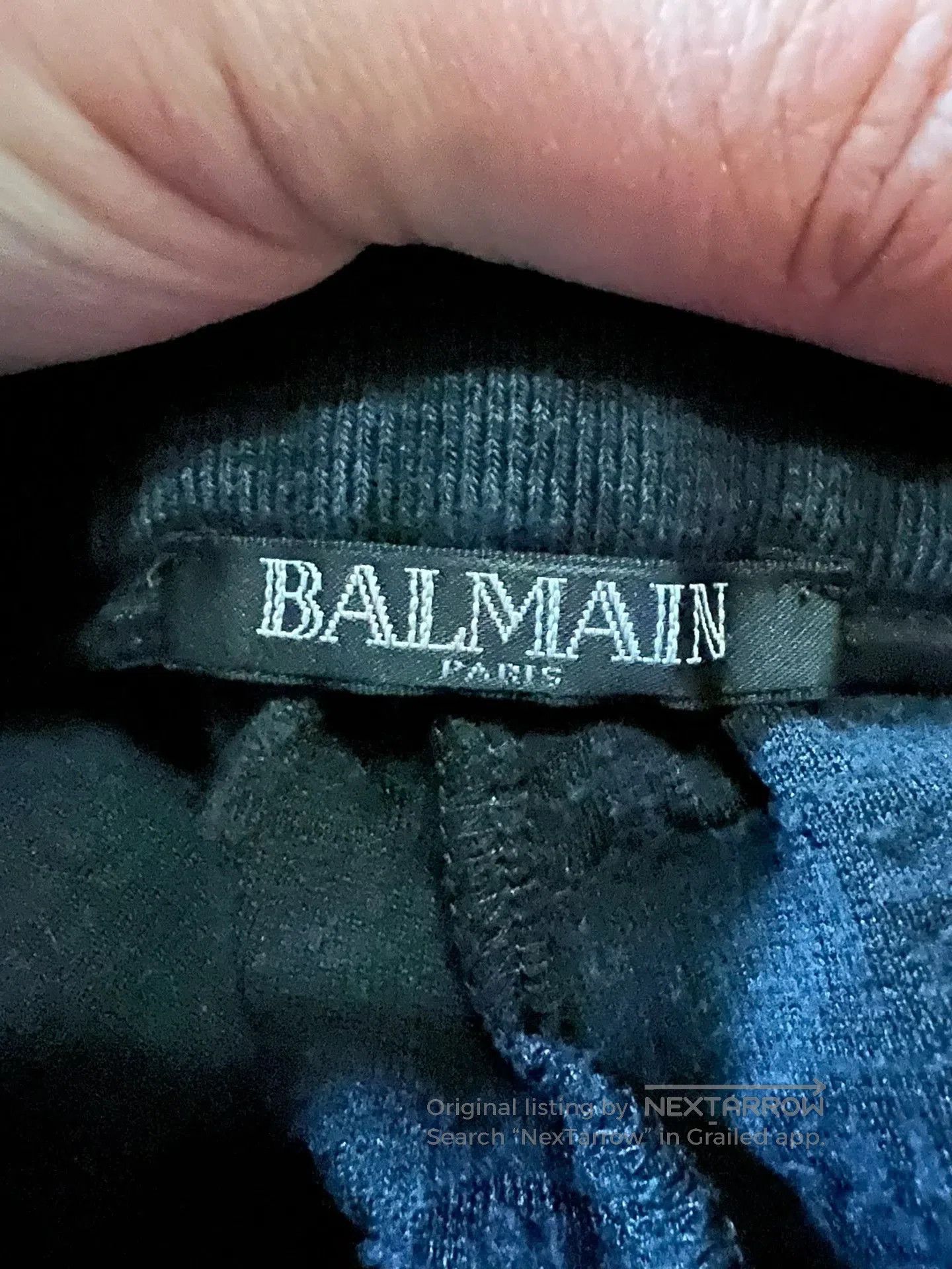 Balmain Balmain Velvet Embossed Wide-Leg Pants. Size 31" - 6 Thumbnail