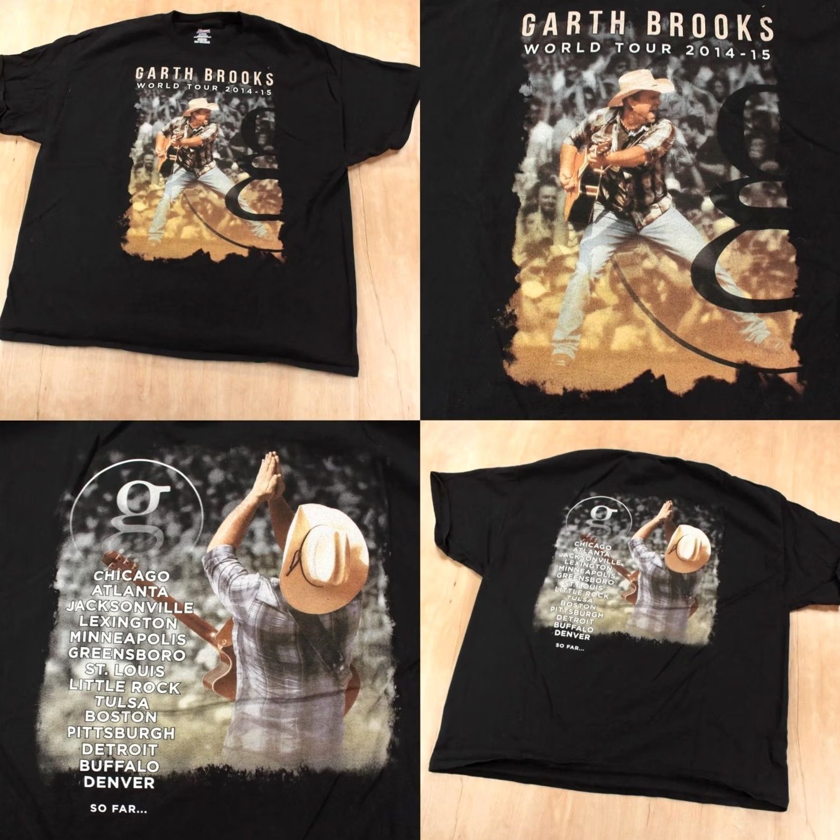 Hanes Garth Brooks World Tour 2014 - 2015 concert Shirt XL 90s y2k country singer Size US XL / EU 56 / 4 - 2 Thumbnail