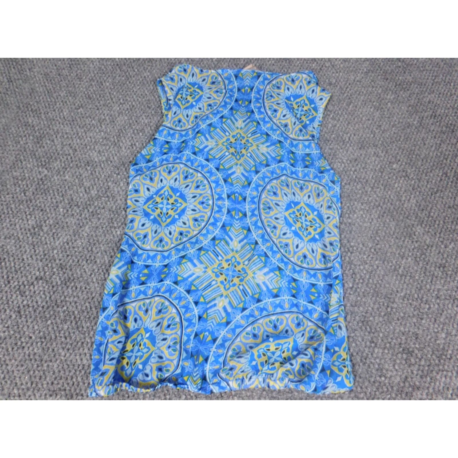 Banana Republic Banana Republic Blouse XS Women Blue Crew Neck Pullover Casual Shirt Pattern Solid Sleeveless Polyester Rayon Basic Classic Stretch Vintage No N/A Size XS / US 0-2 / IT 36-38 - 7 Thumbnail