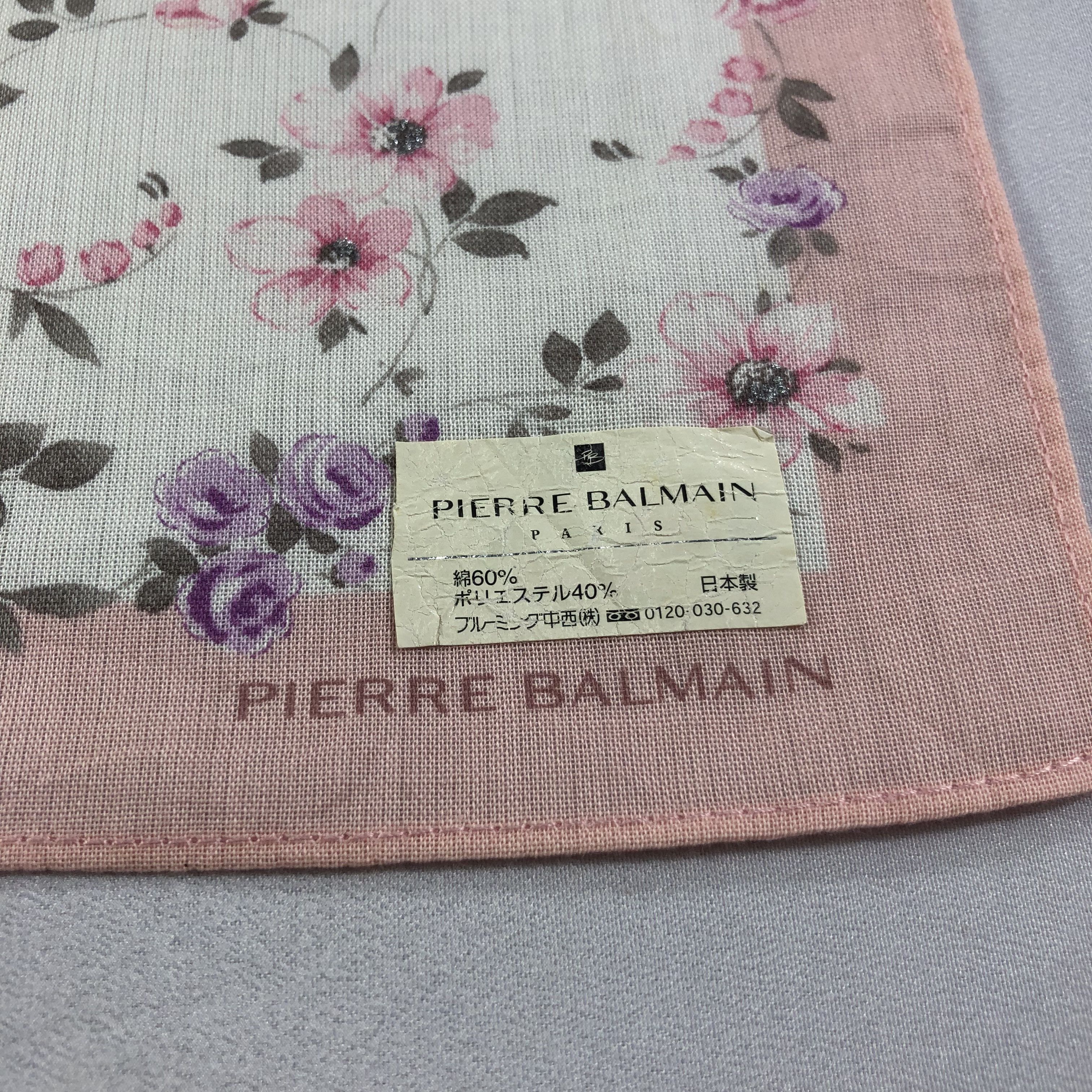 Pierre Balmain × Vintage Pierre Balmain Floral Handkerchief Neckerchief Bandana H2079 Size ONE SIZE - 4 Thumbnail