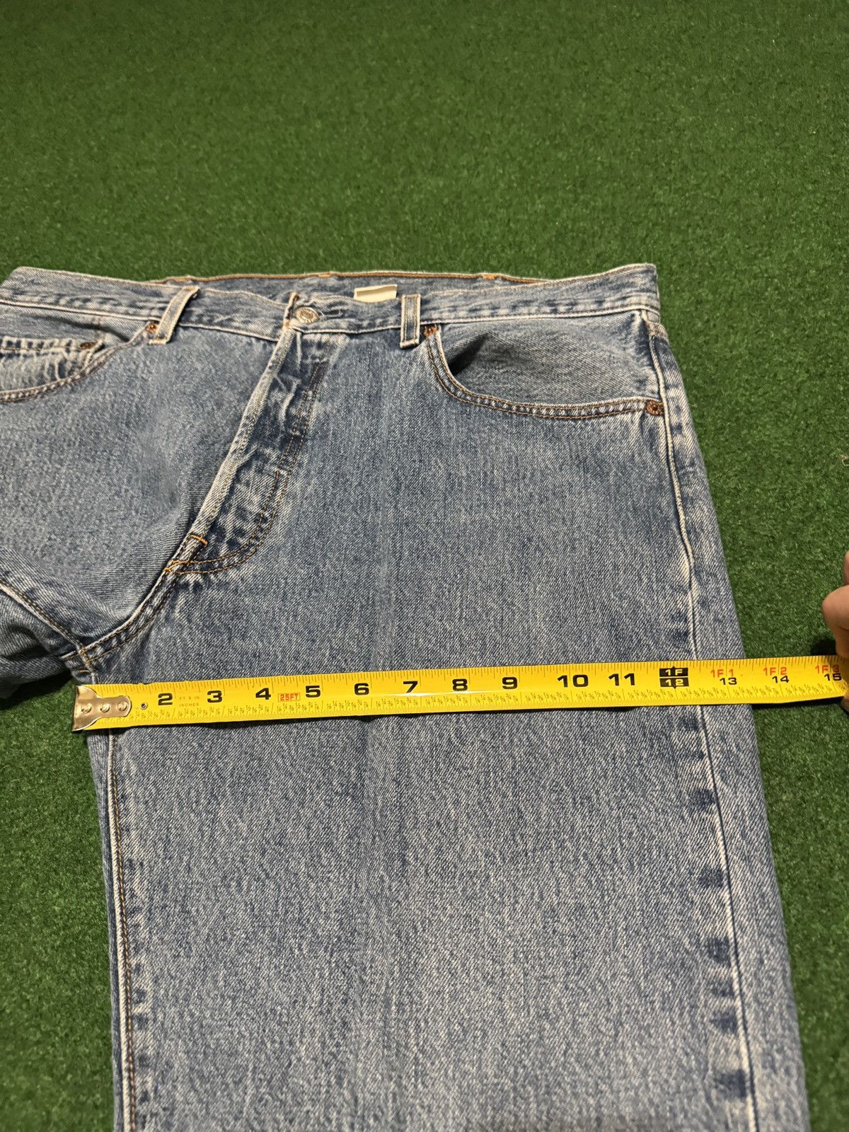 Levi's Vintage Clothing Levi’s 501 Straight 38x28 90s Y2K Denim Button Fly Jeans Size US 38 / EU 54 - 10 Thumbnail