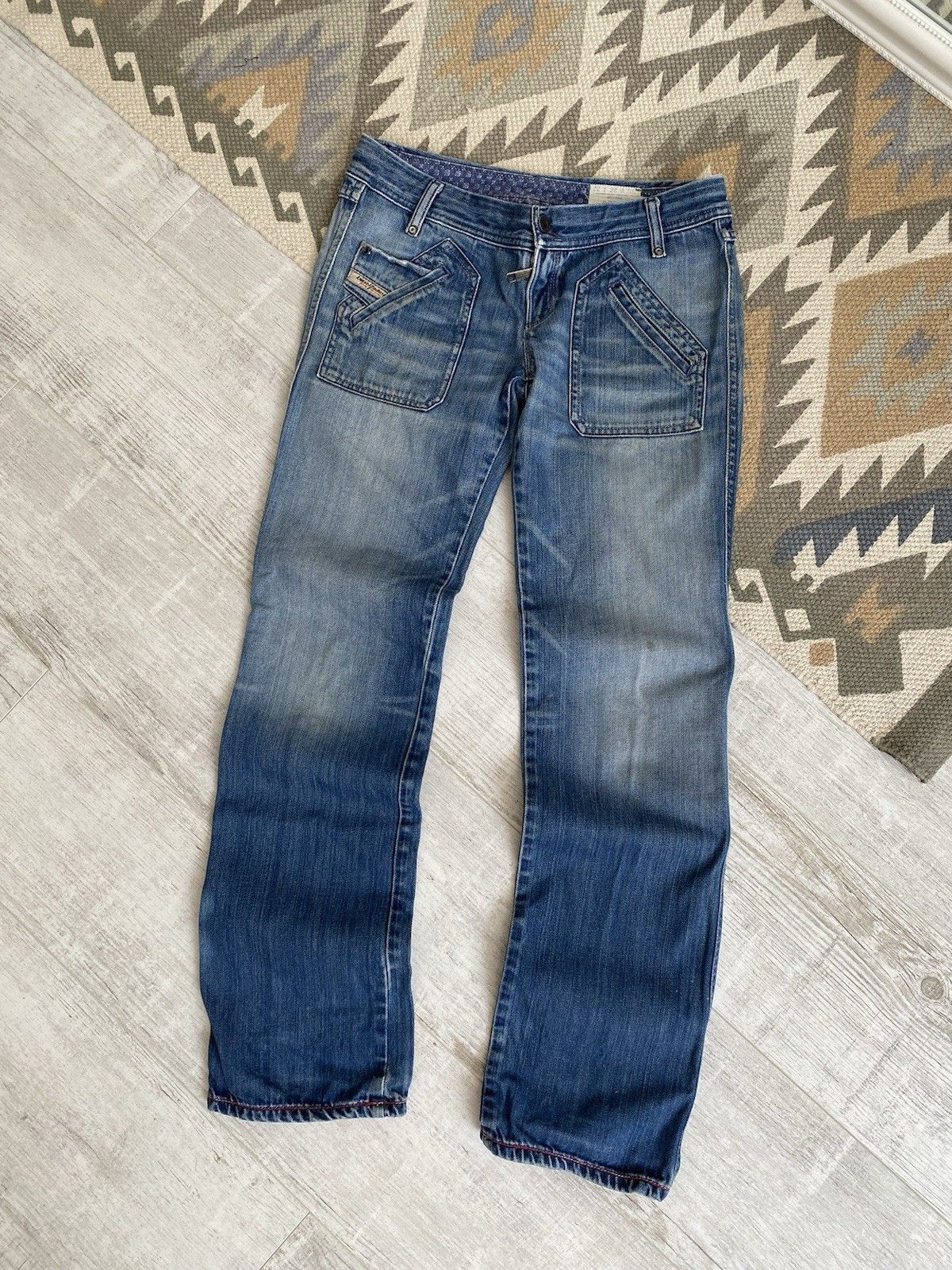 Diesel Y2k Diesel Womens Blue Low Rise Jeans Pants Size 28" / US 6 / IT 42 - 1 Thumbnail