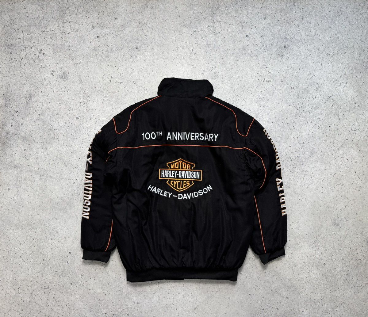 Harley Davidson Harley Motor Davidson Racing Bomber Jacket Vintage Big Logo Size US XL / EU 56 / 4 - 10 Thumbnail