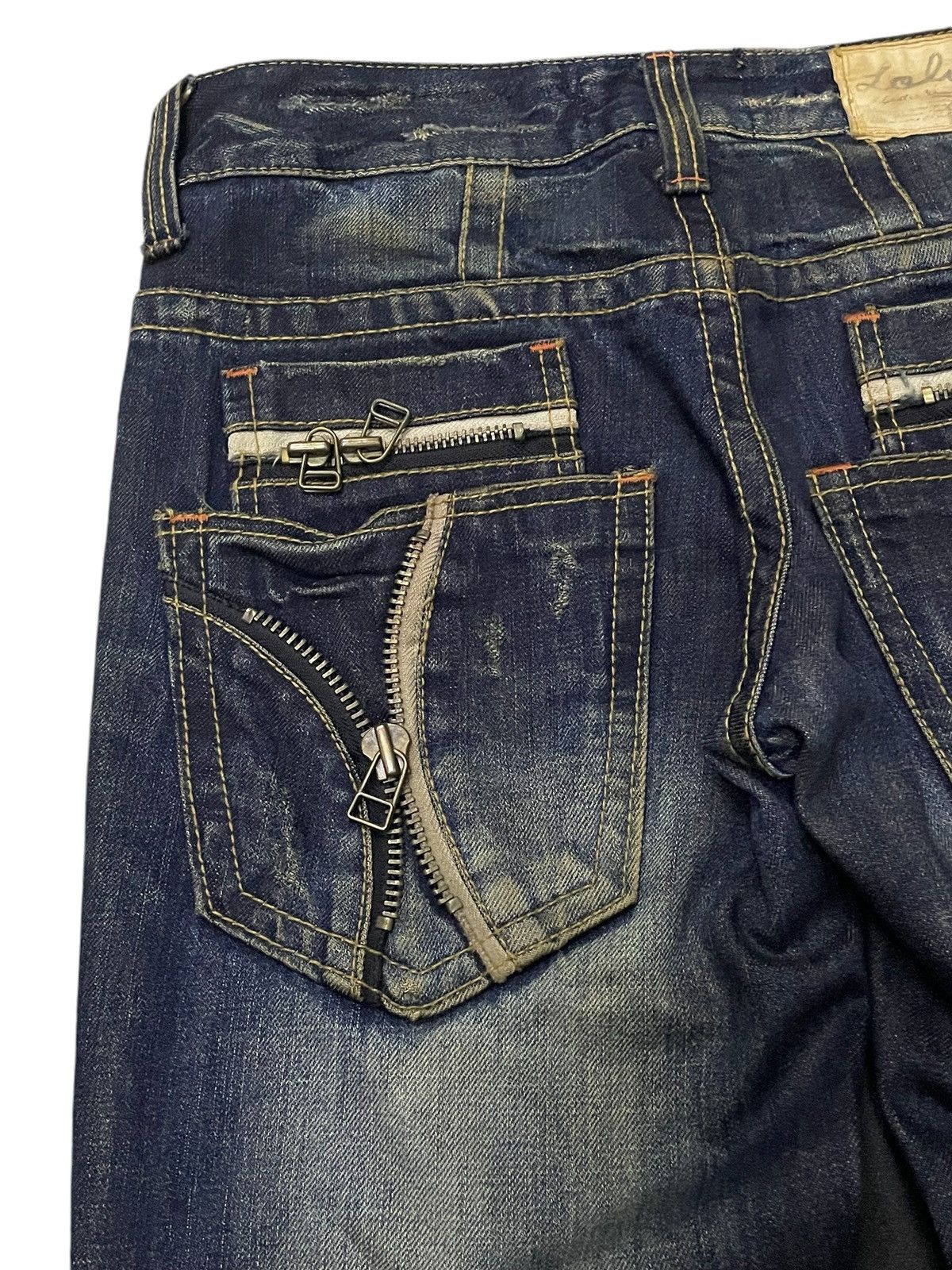 GOSTAR DE FUGA × Hysteric Glamour × Tornado Mart Lolita Japan Claw Mark Honeycomb Mud Wash Jeans Size US 30 / EU 46 - 15 Thumbnail
